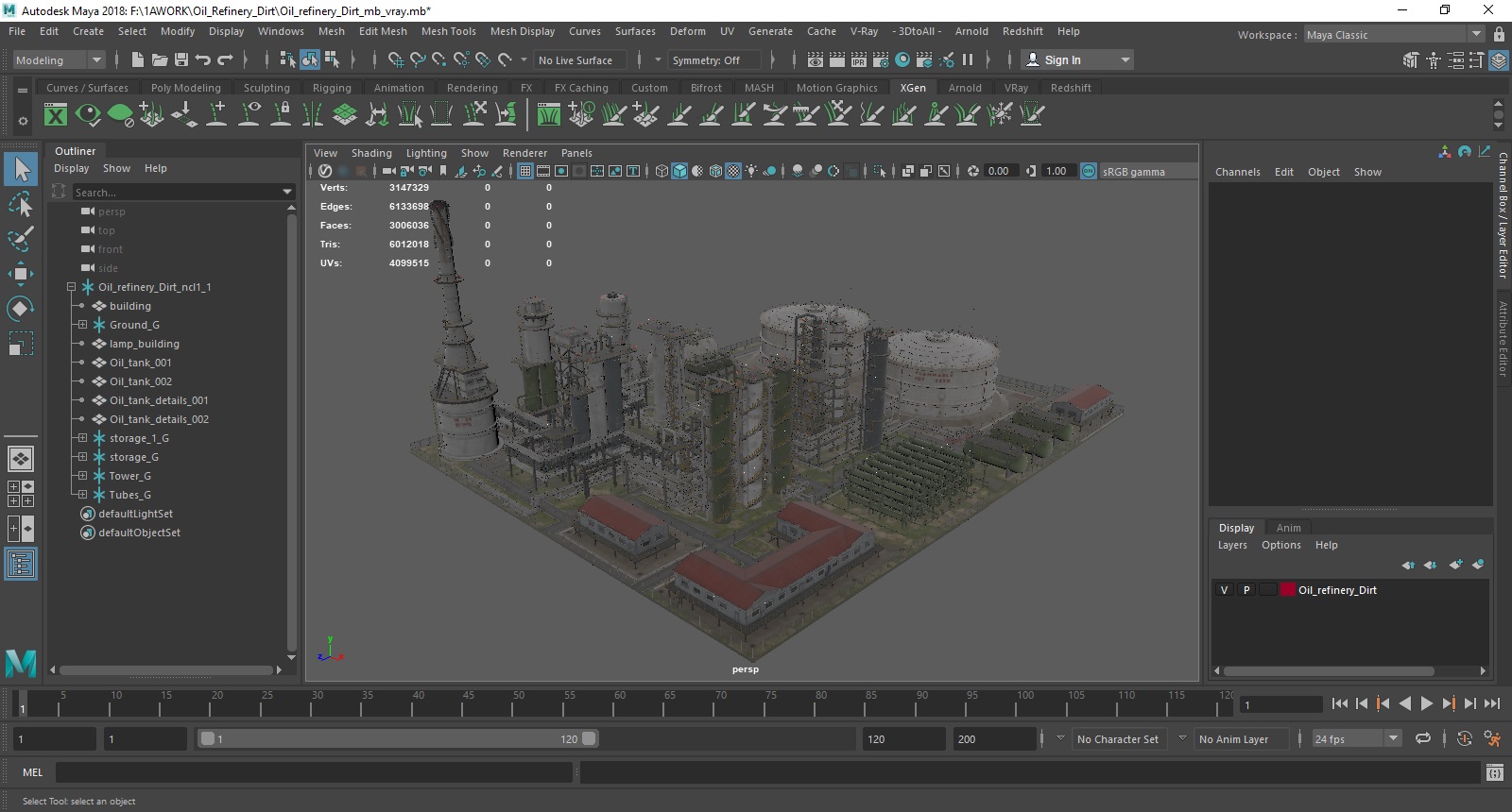 Oil Refinery Dirt 3D