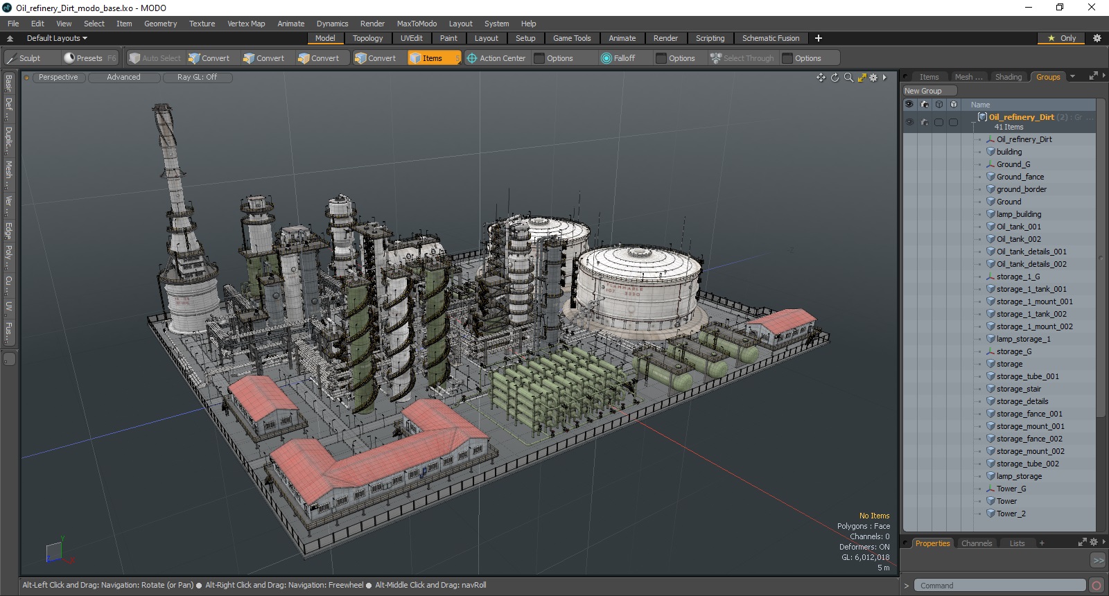 Oil Refinery Dirt 3D