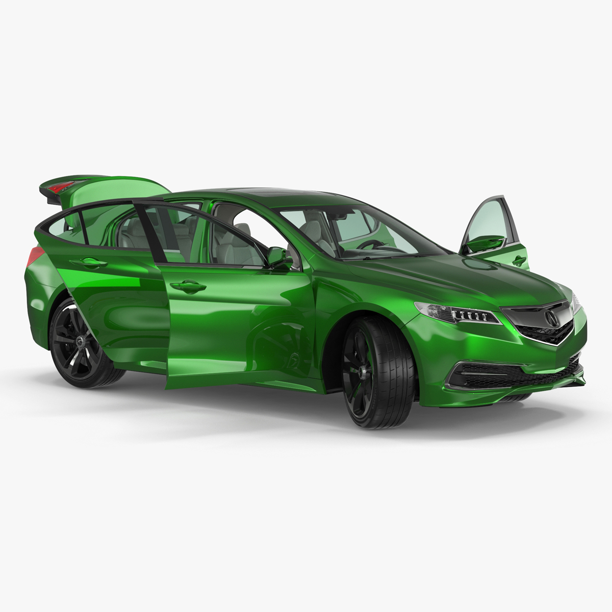 3D Acura TLX Luxury Sedan Rigged for Maya model