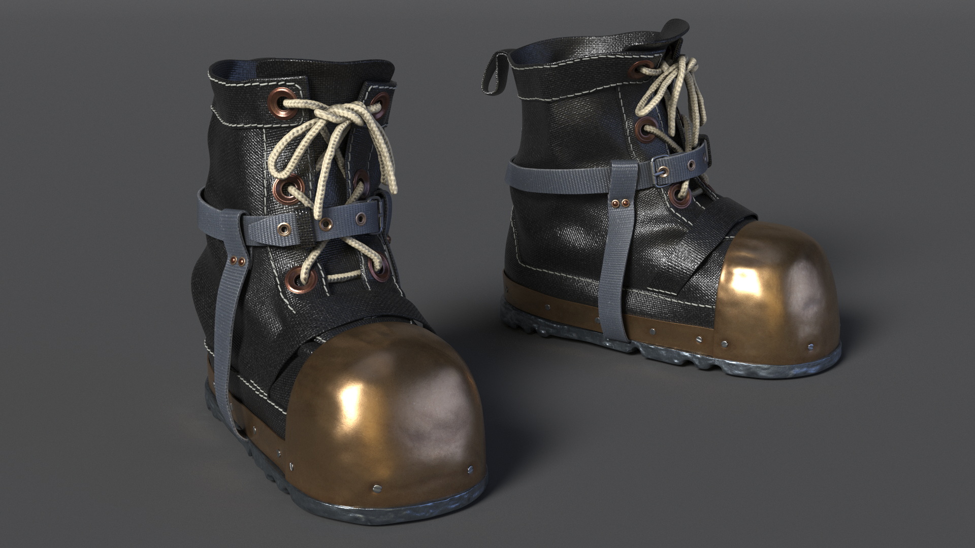 3D model Vintage Diving Boots