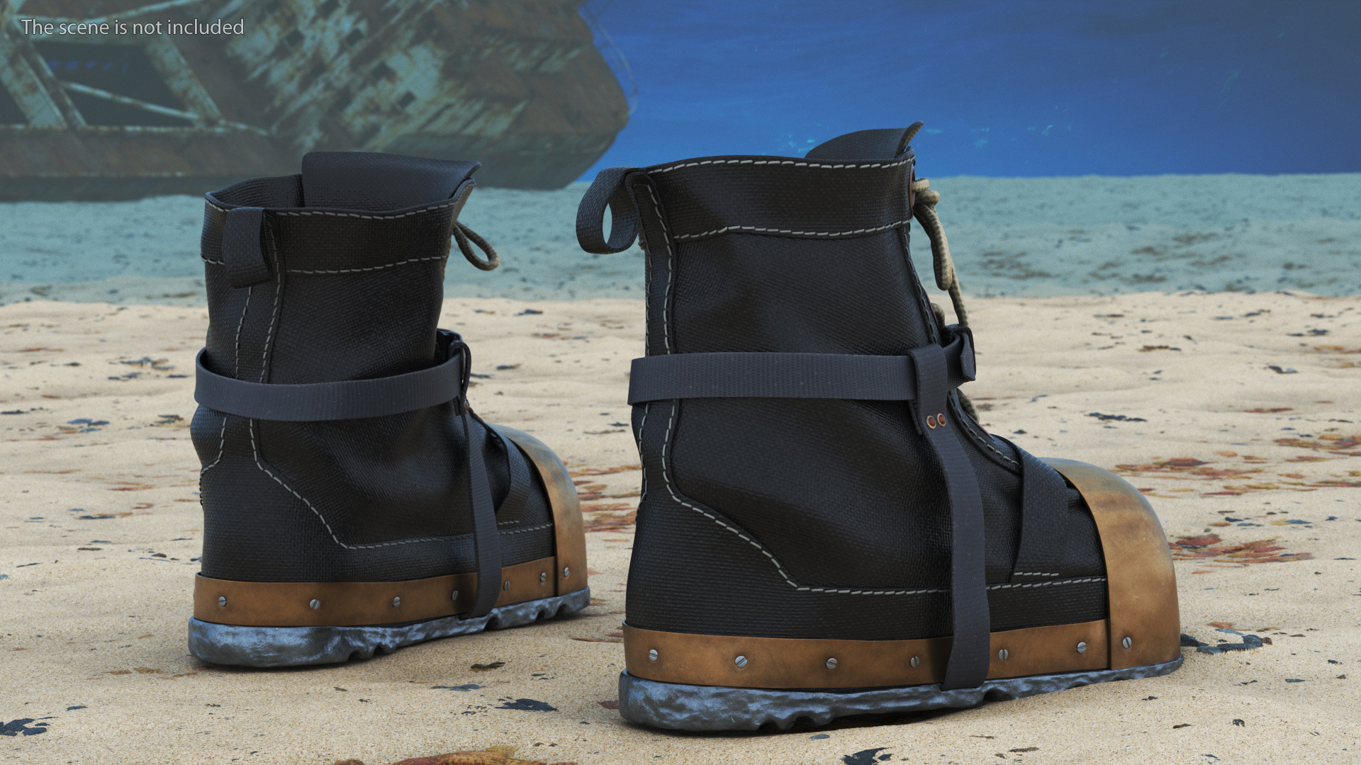 3D model Vintage Diving Boots