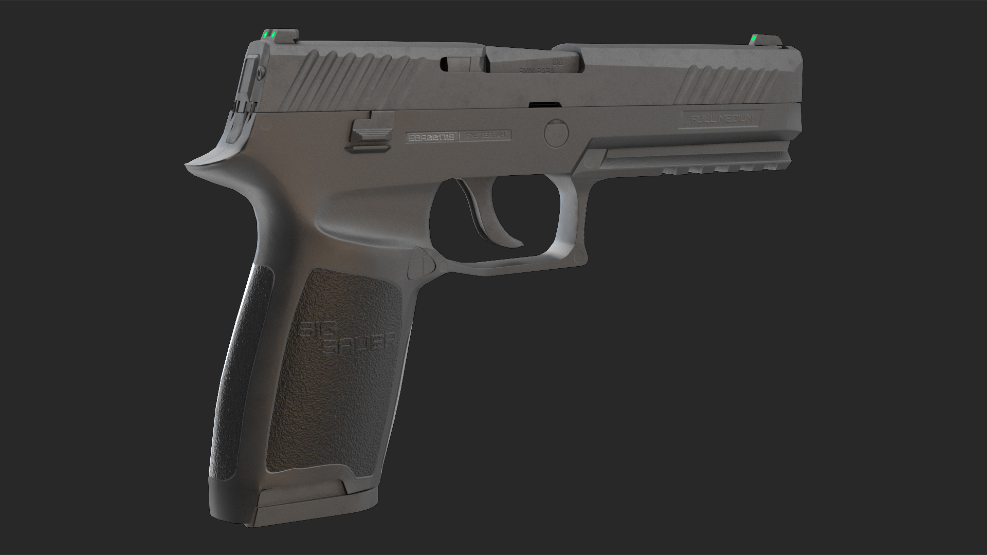 3D SIG Sauer P320 Game Weapon