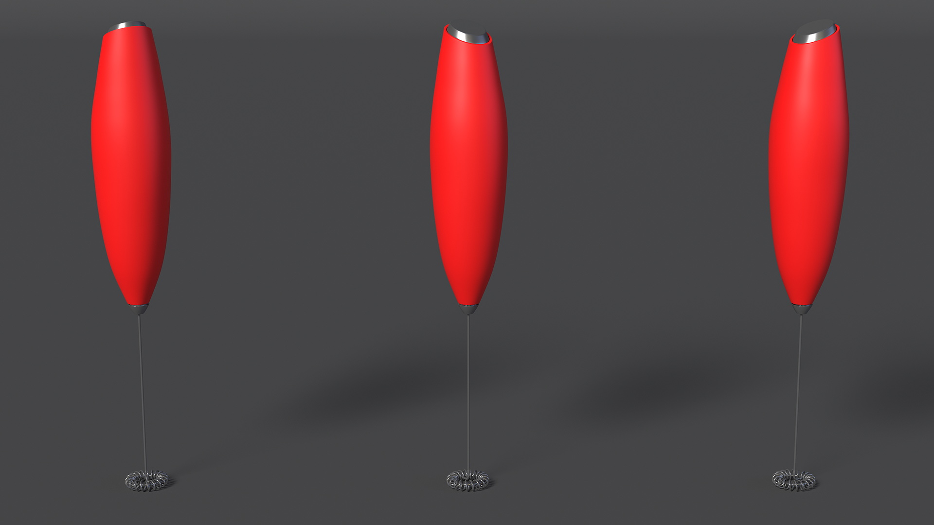 3D Red Milk Frother with Holder model