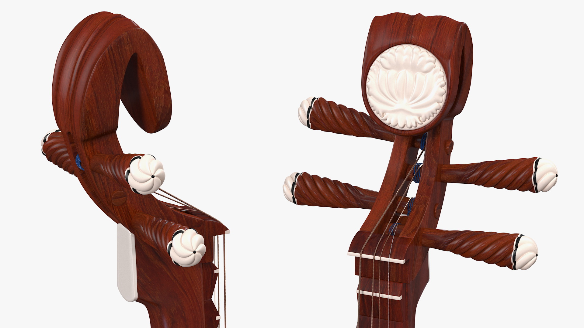 Traditional Chinese Pipa 3D model