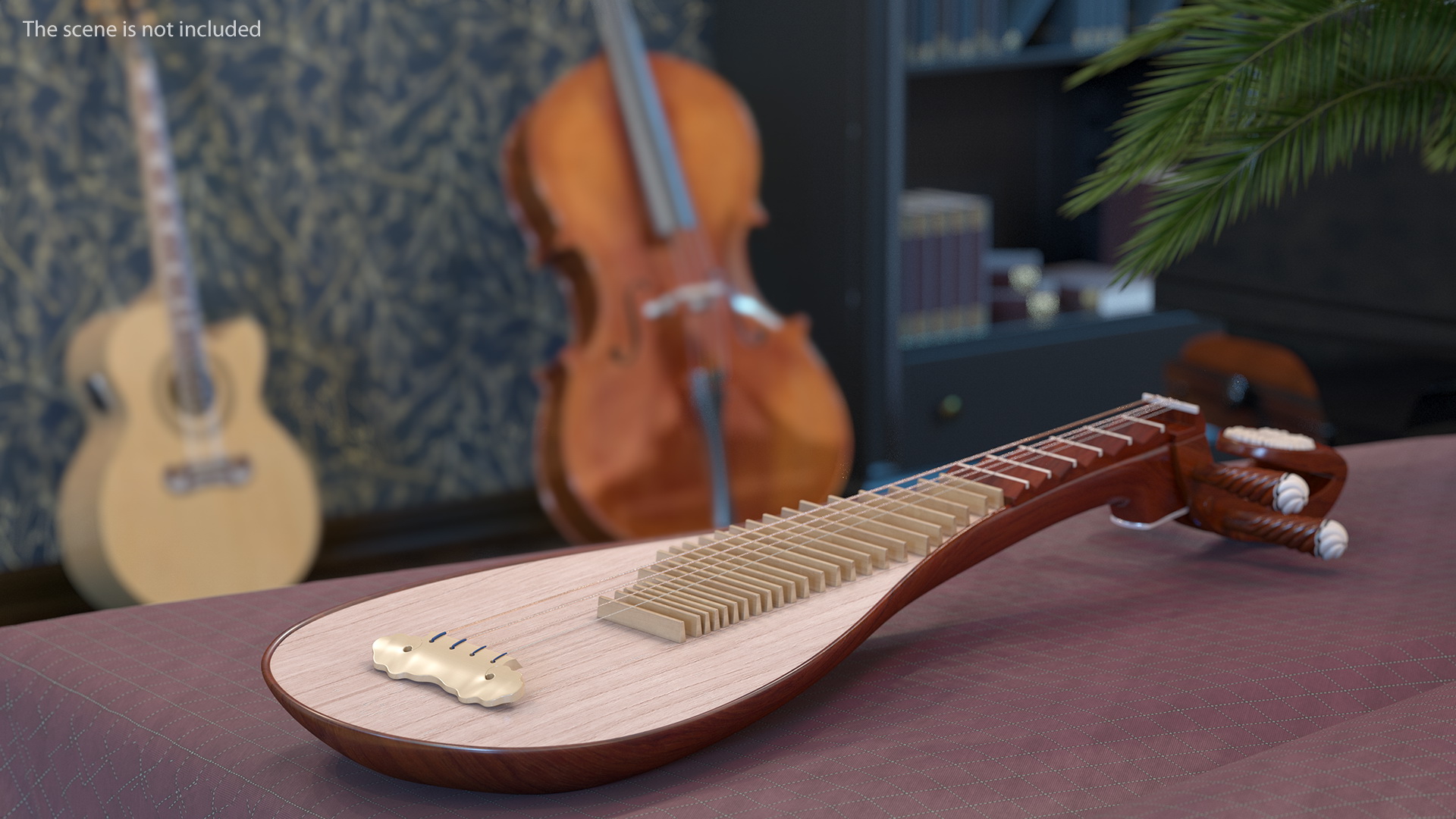 Traditional Chinese Pipa 3D model