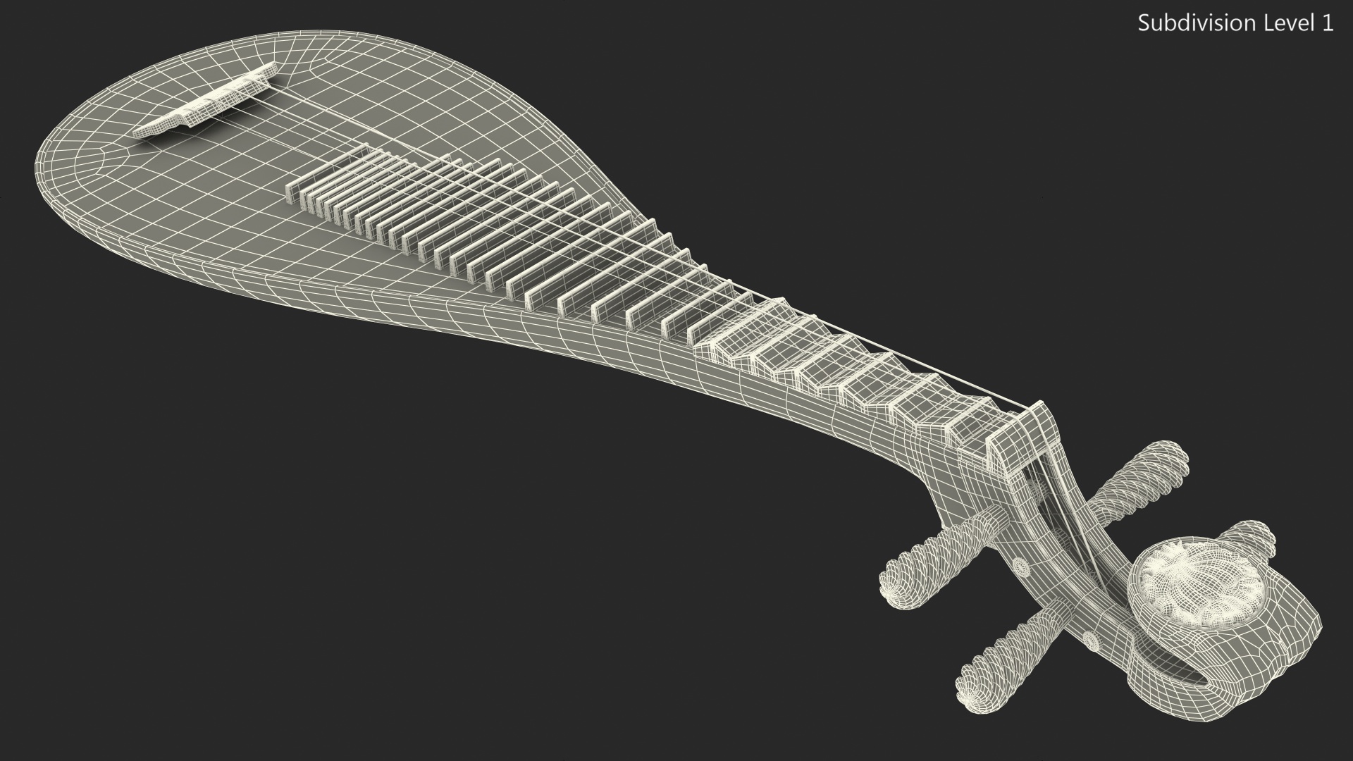 Traditional Chinese Pipa 3D model