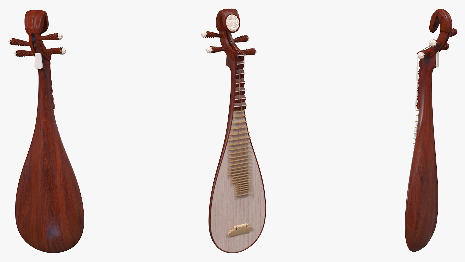 Traditional Chinese Pipa 3D model