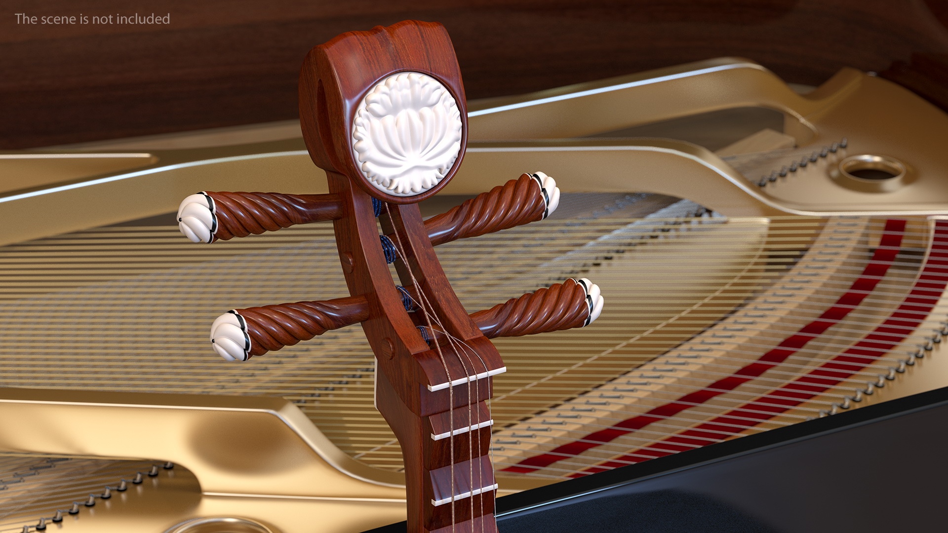 Traditional Chinese Pipa 3D model