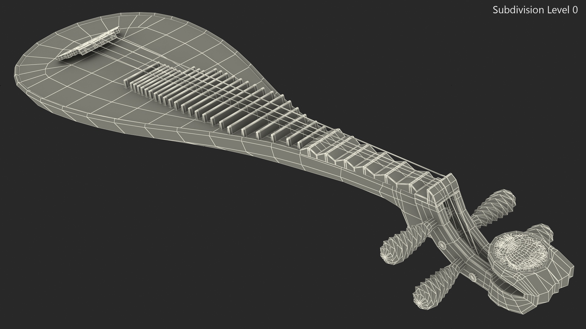 Traditional Chinese Pipa 3D model