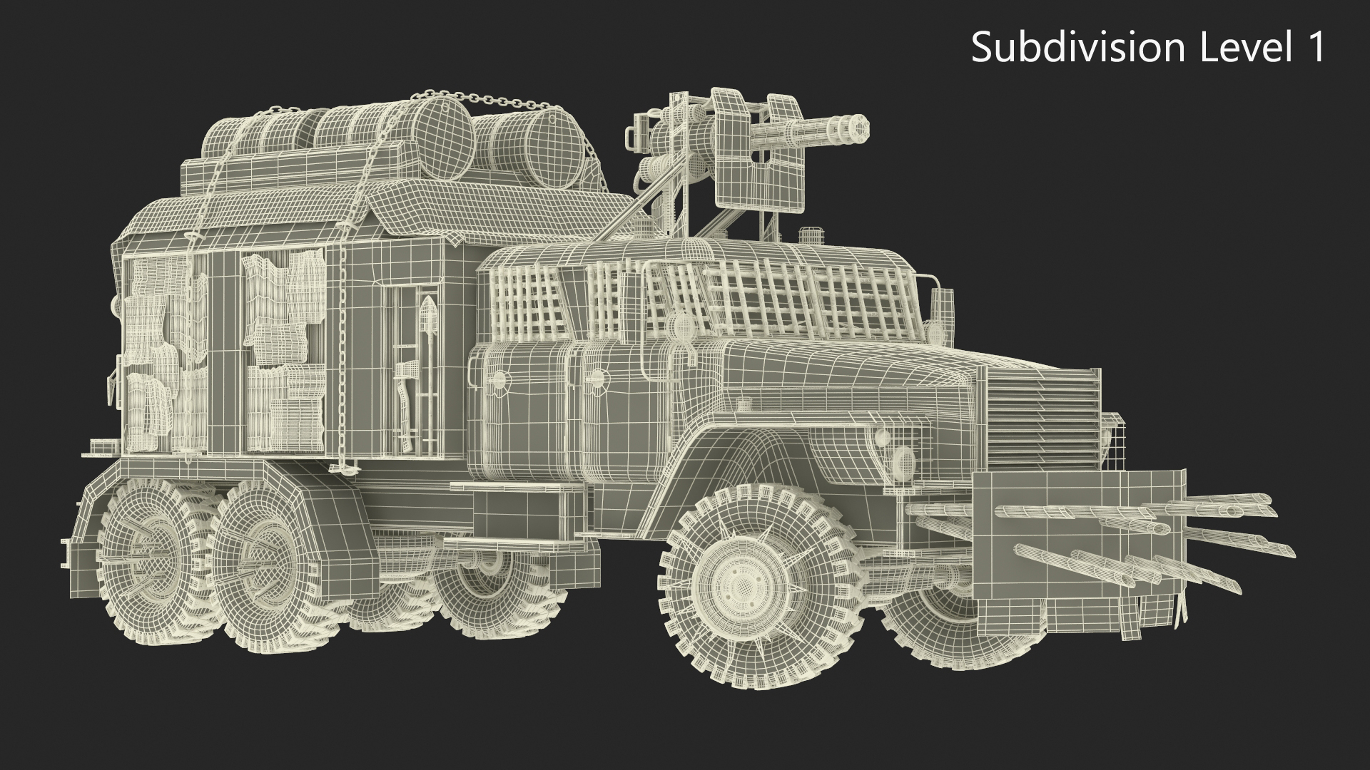 Apocalyptic Truck Rigged 3D model