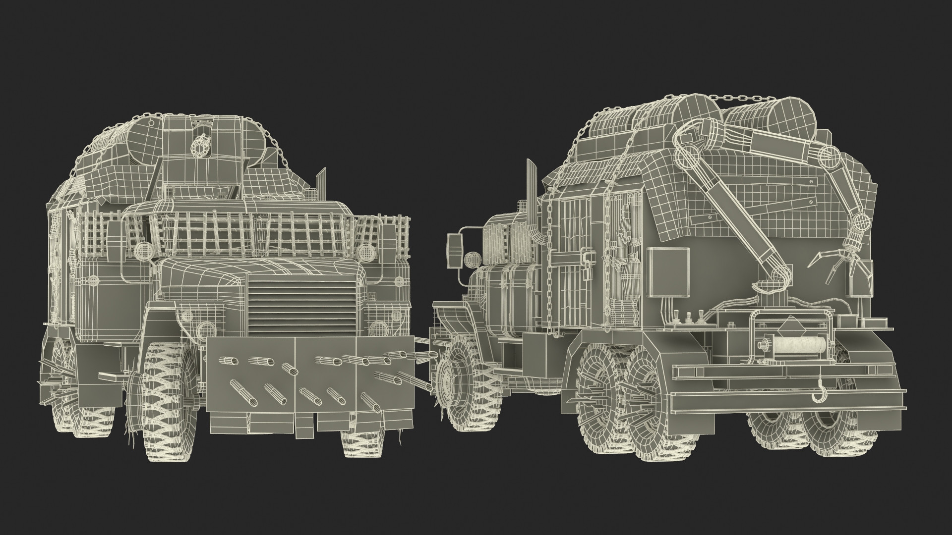 Apocalyptic Truck Rigged 3D model