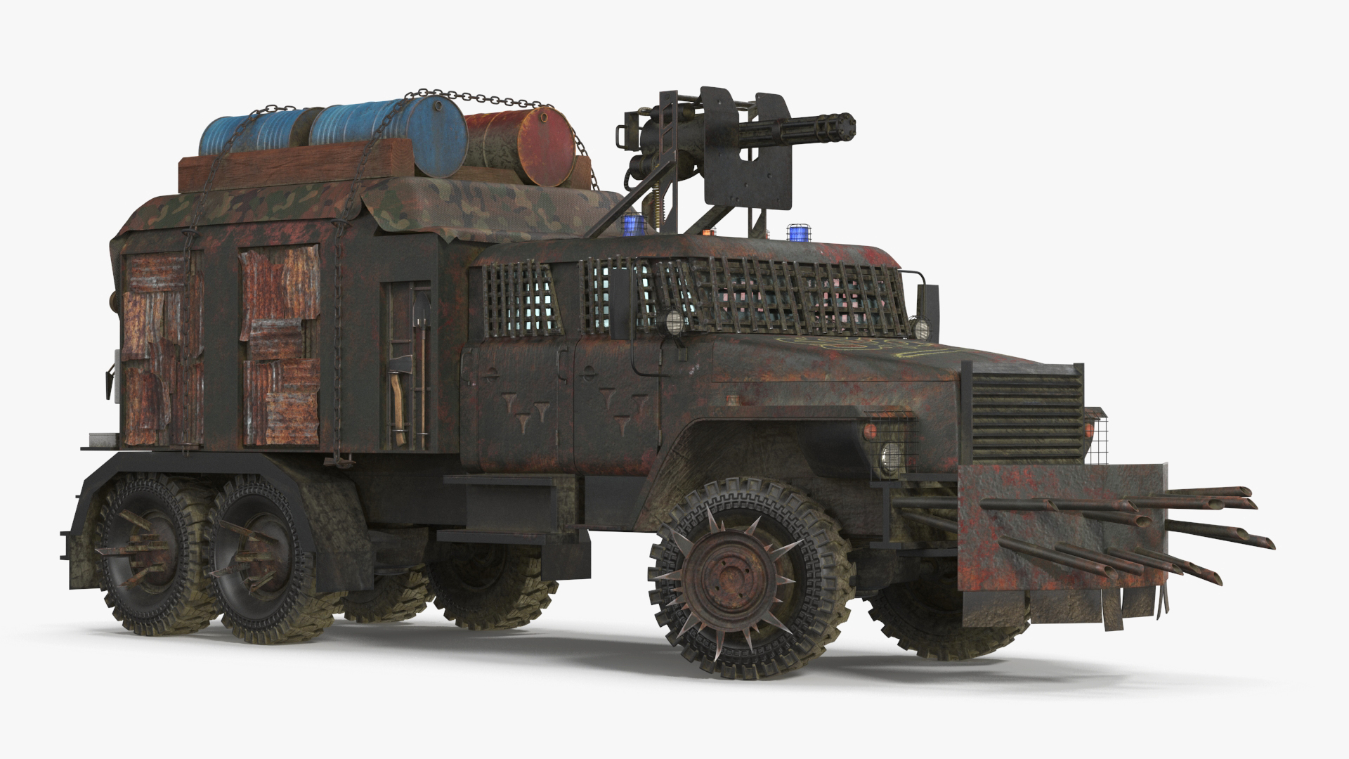 Apocalyptic Truck Rigged 3D model