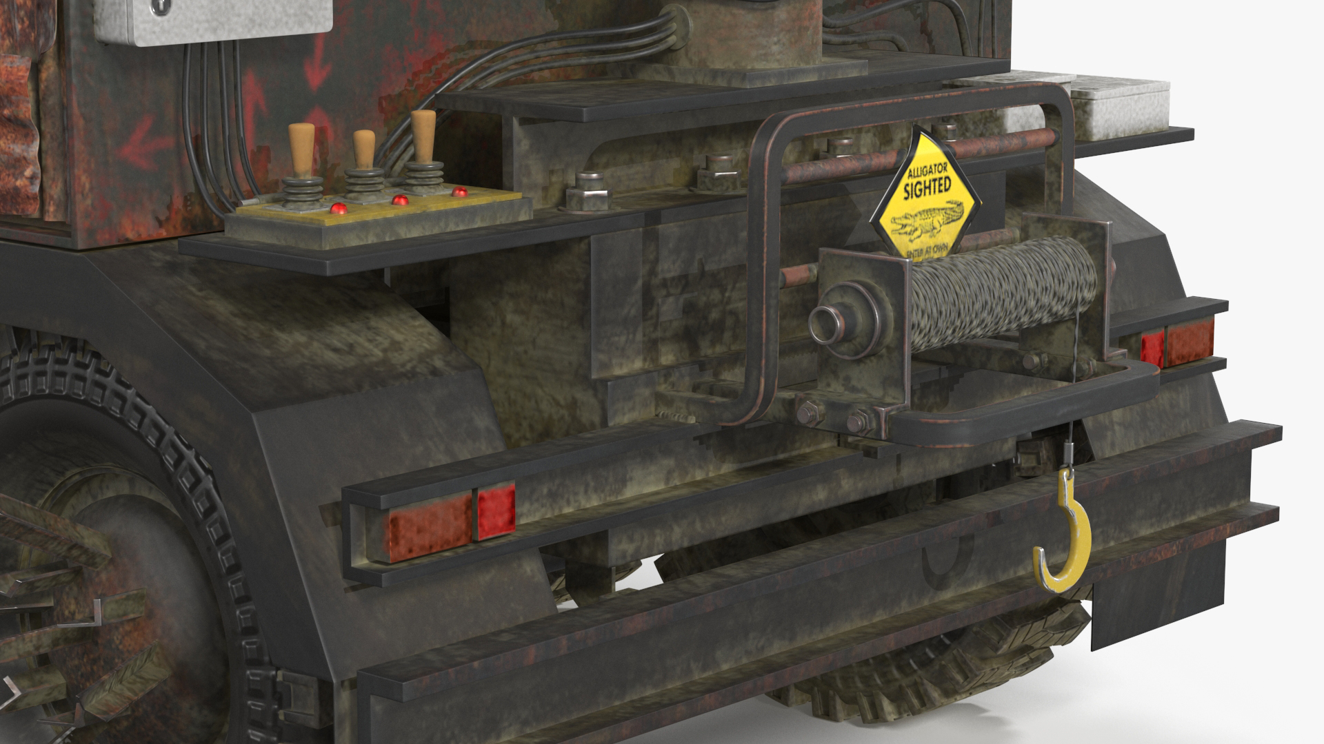 Apocalyptic Truck Rigged 3D model