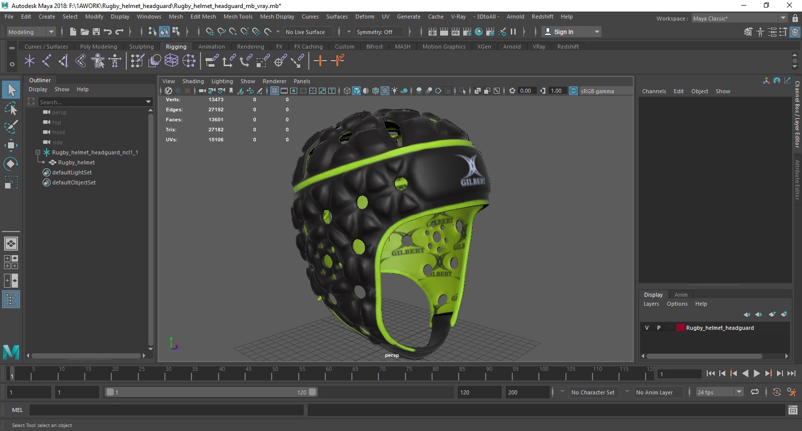 Rugby helmet headguard 3D