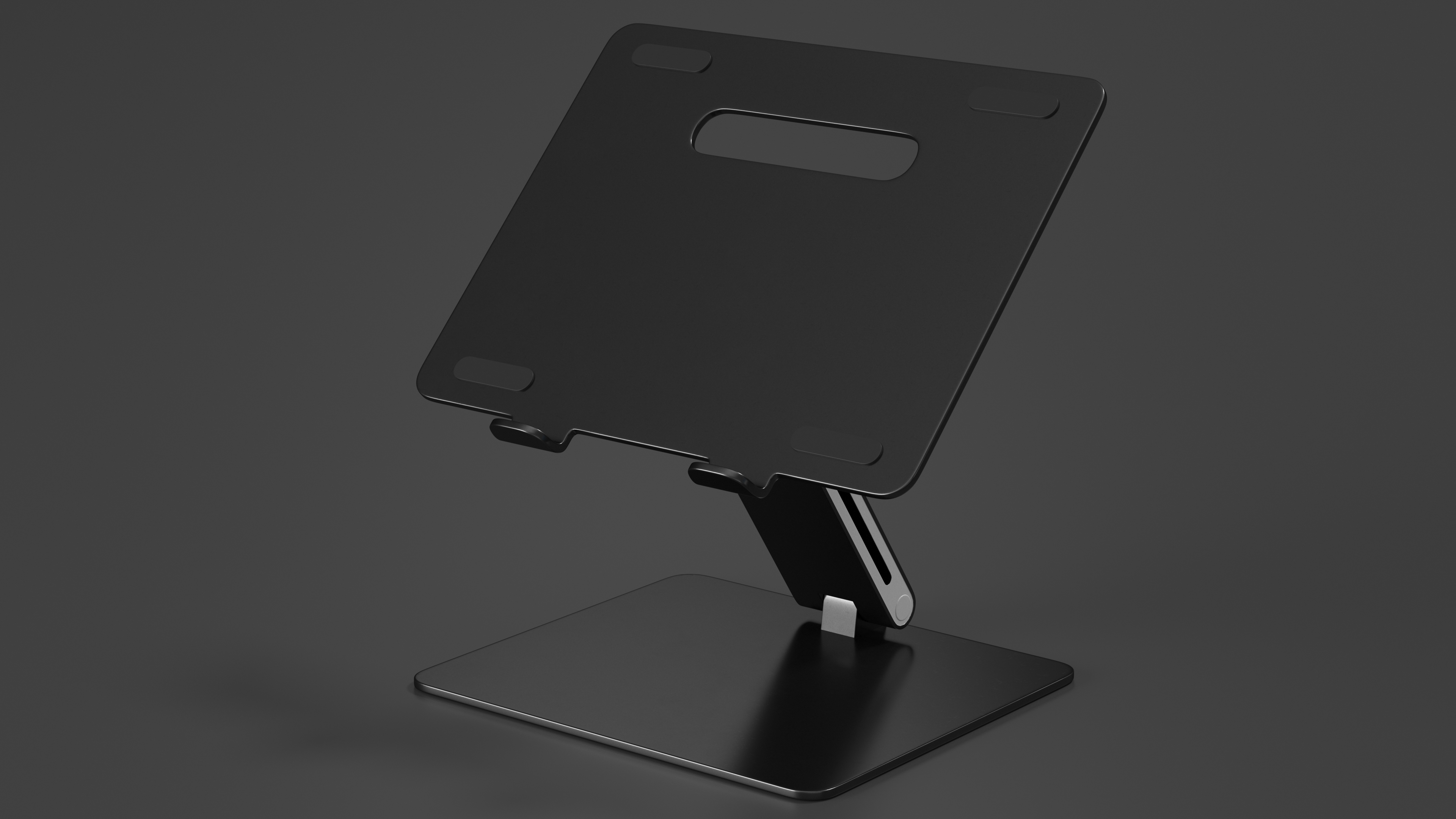 3D Adjustable Laptop Holder Stand Black