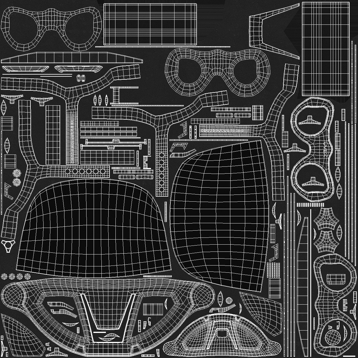 Uvex Turboshield Face Shield Dark Visor 3D model