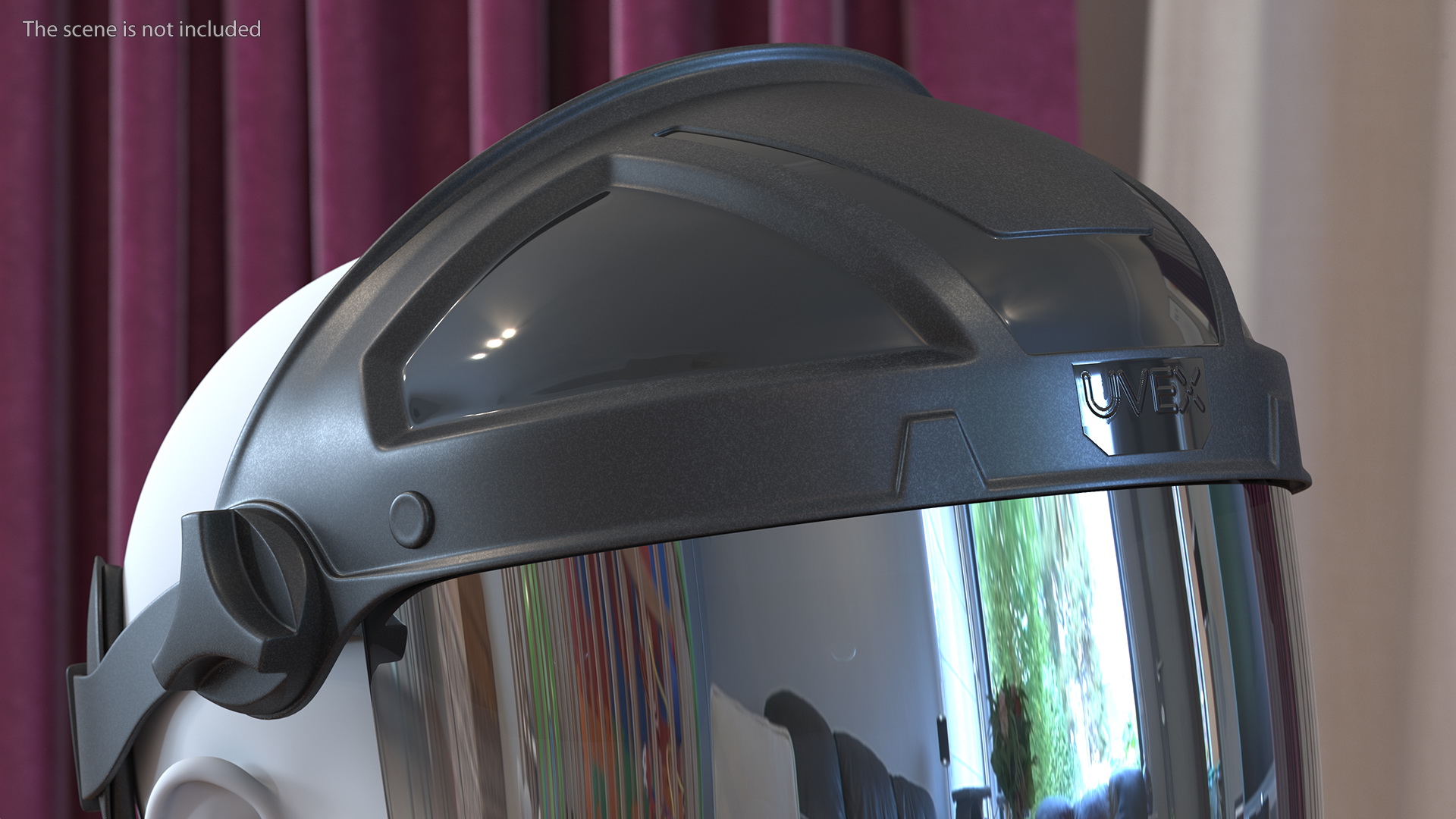 Uvex Turboshield Face Shield Dark Visor 3D model