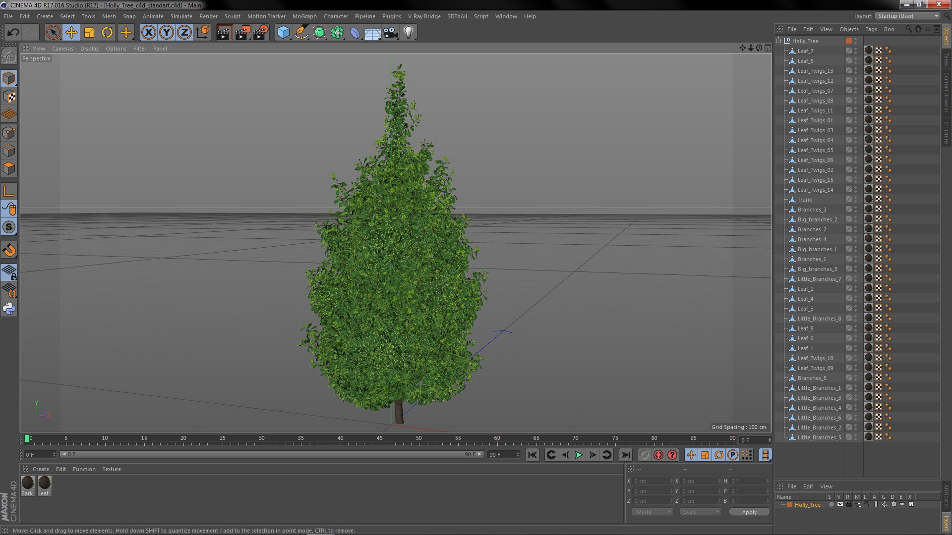 3D model Holly Tree