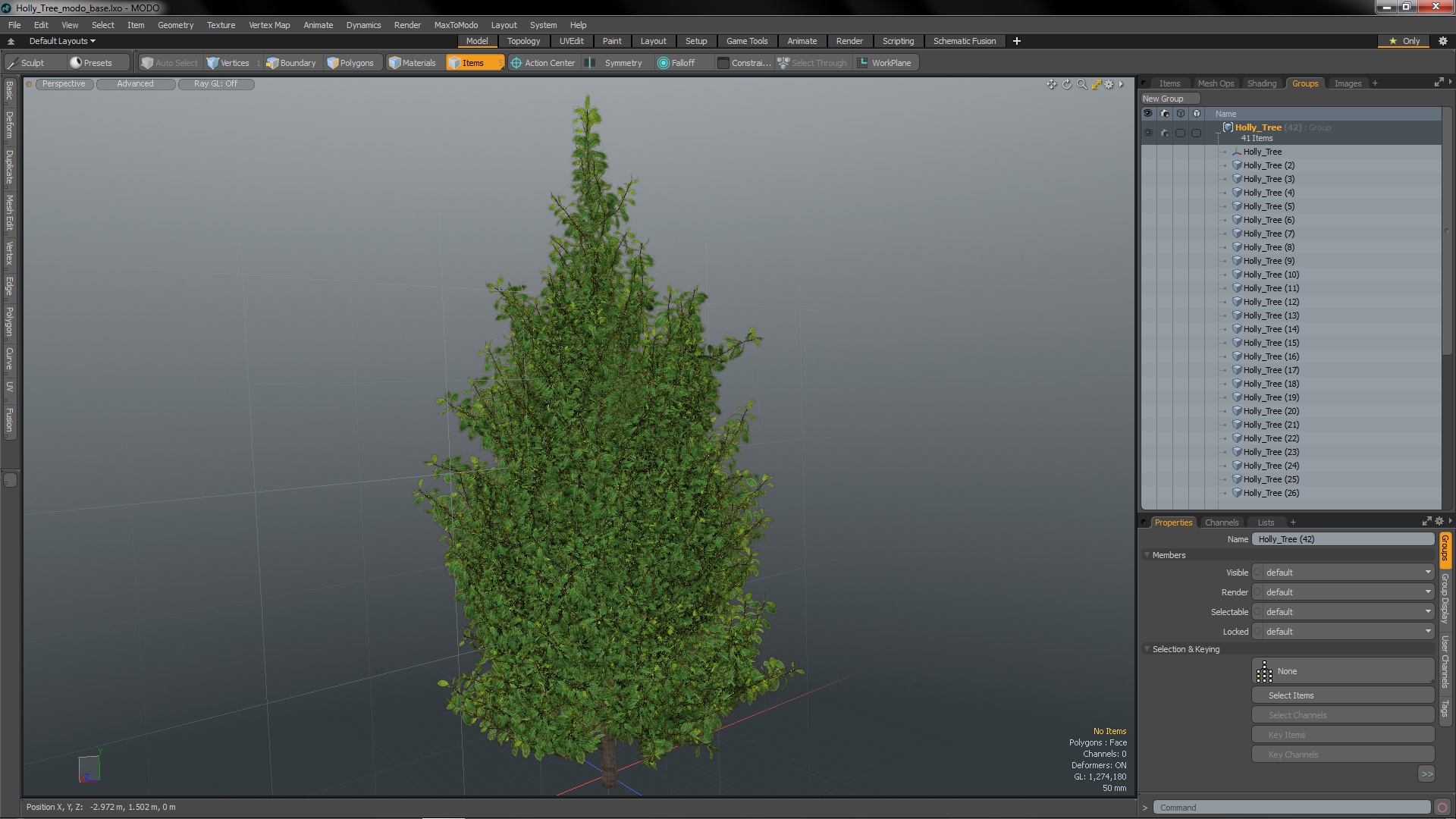 3D model Holly Tree