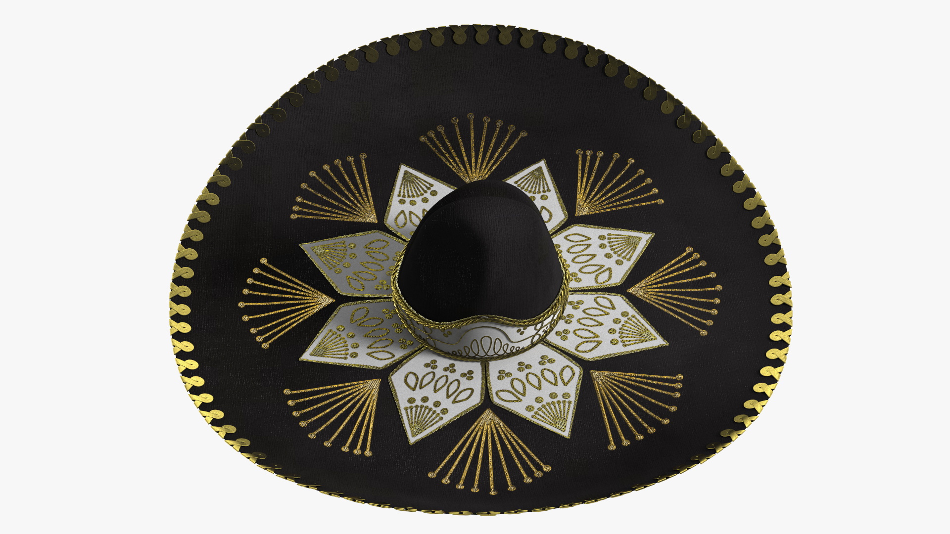 3D Mariachi Skull with Sombrero model