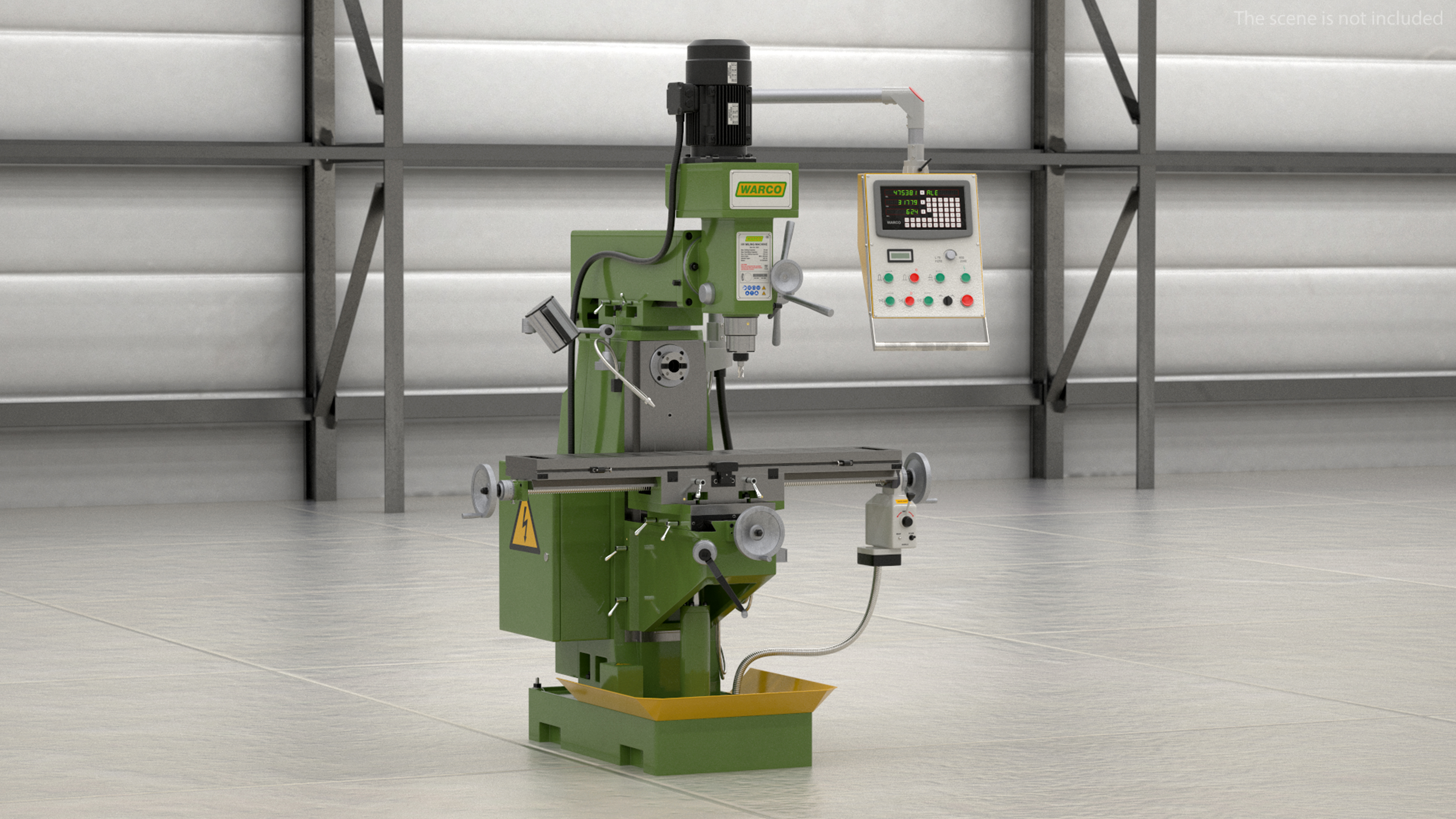 3D WM-50 Milling Machine Rigged model