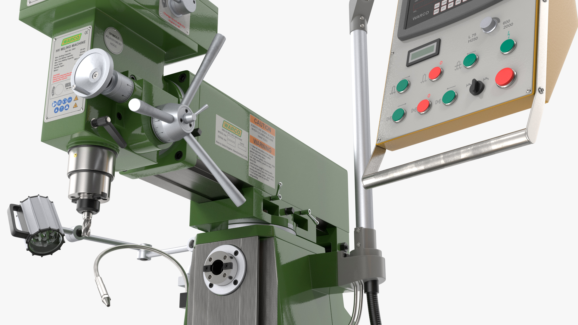 3D WM-50 Milling Machine Rigged model