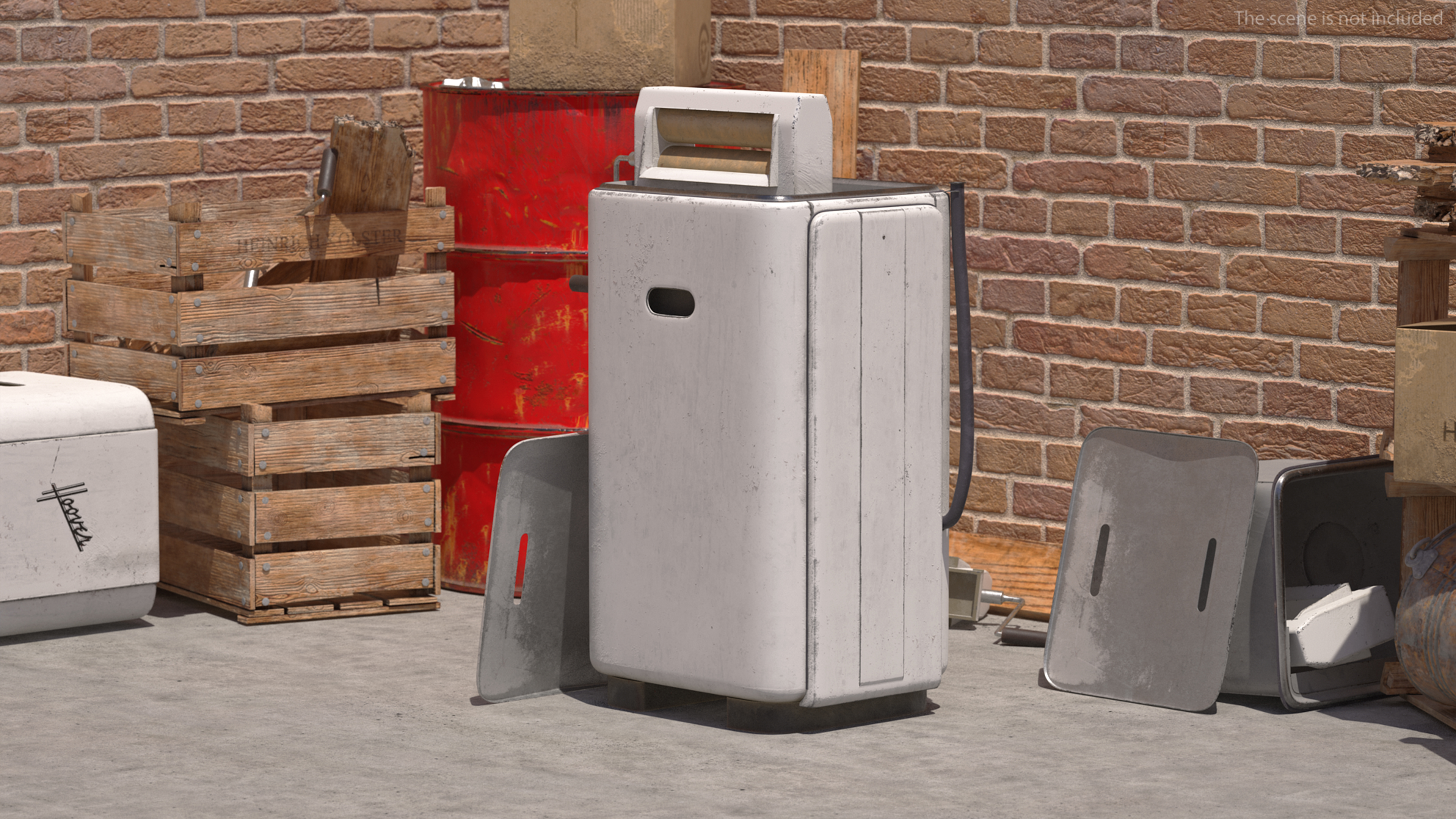 Vintage Old Washing Machine 3D