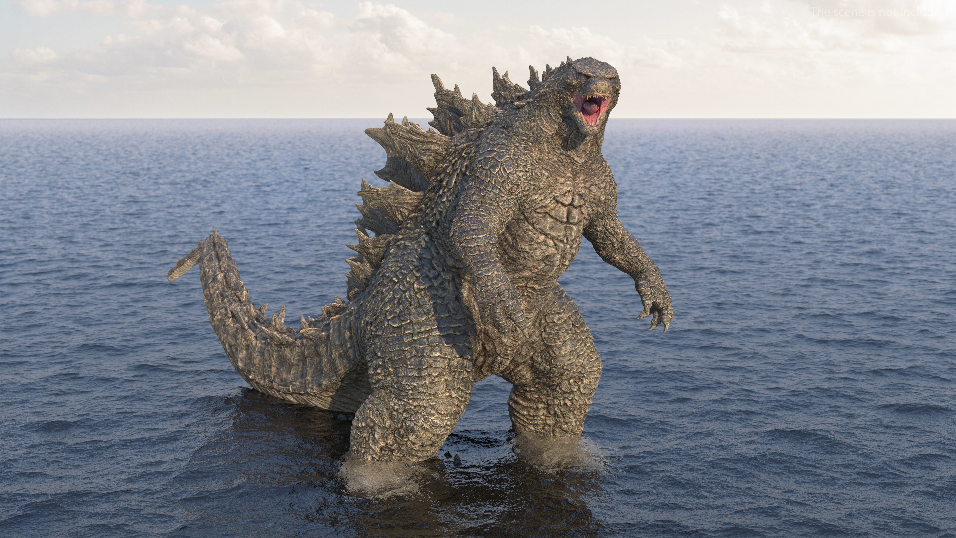 Monster Godzilla Rigged for Maya 3D