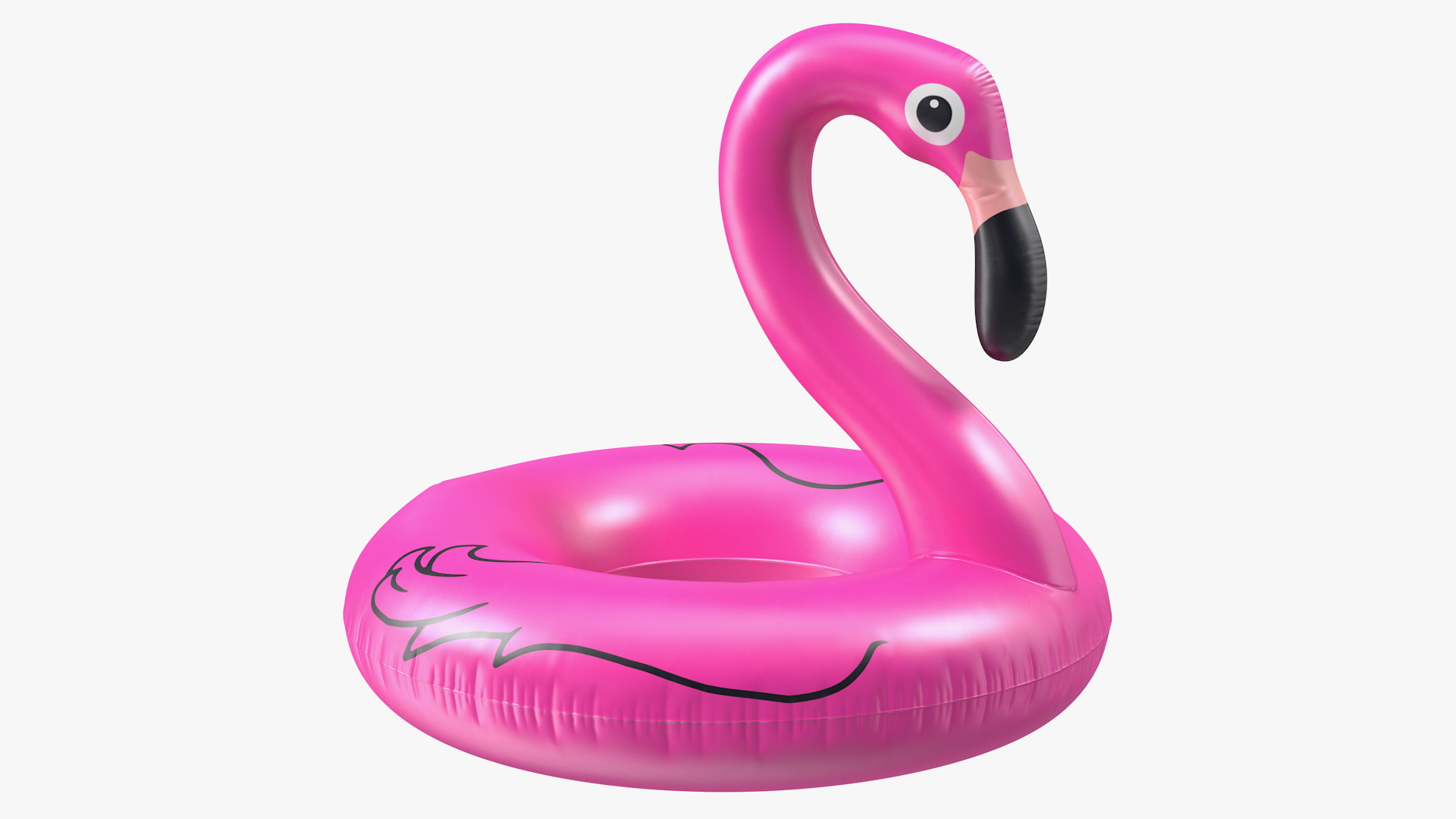 3D Inflatable Flamingo Swimming Ring model