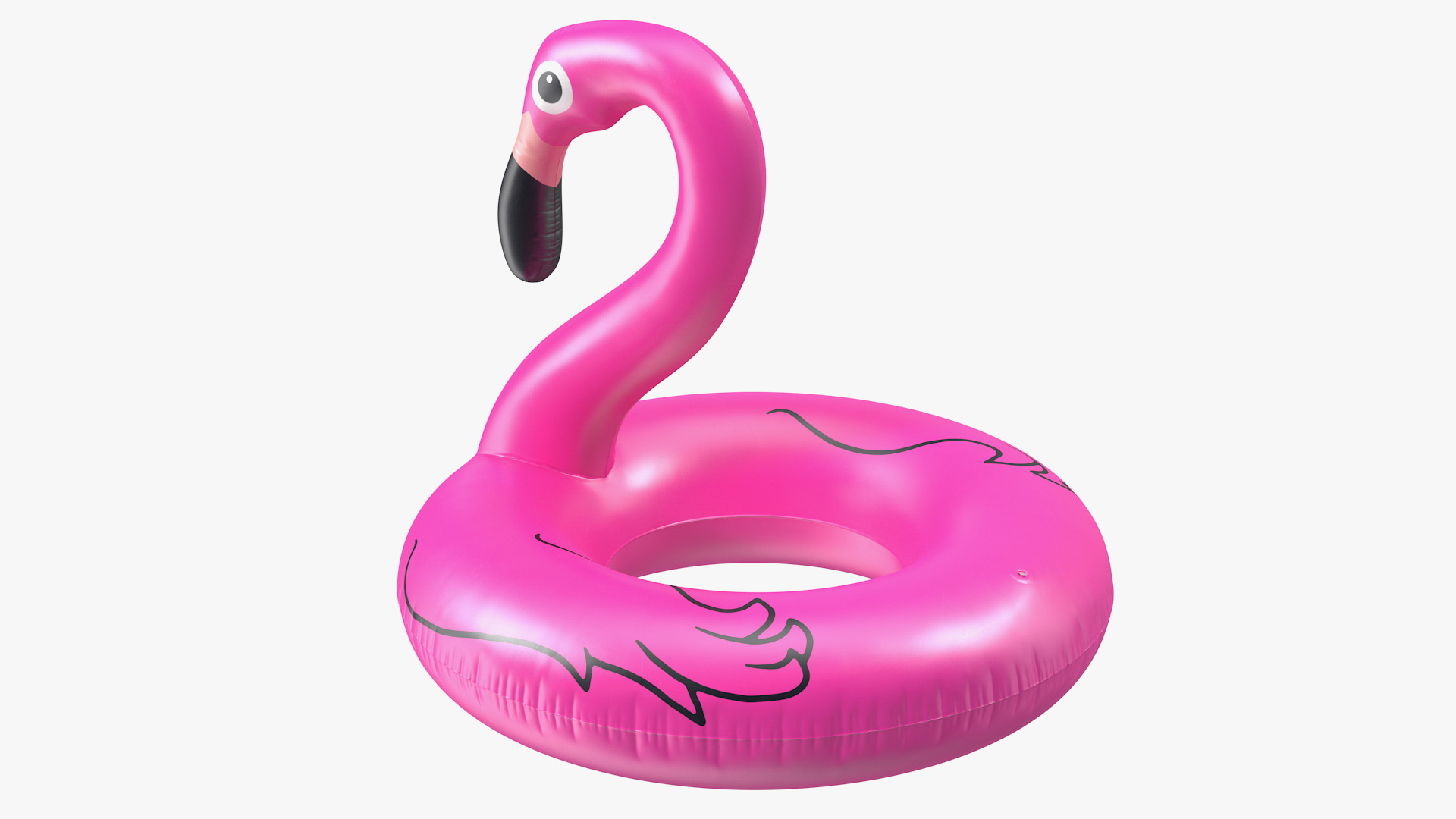 3D Inflatable Flamingo Swimming Ring model