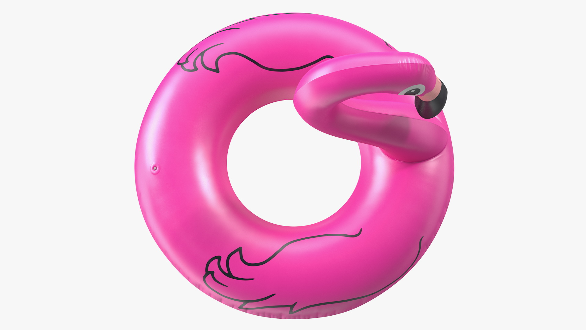 3D Inflatable Flamingo Swimming Ring model