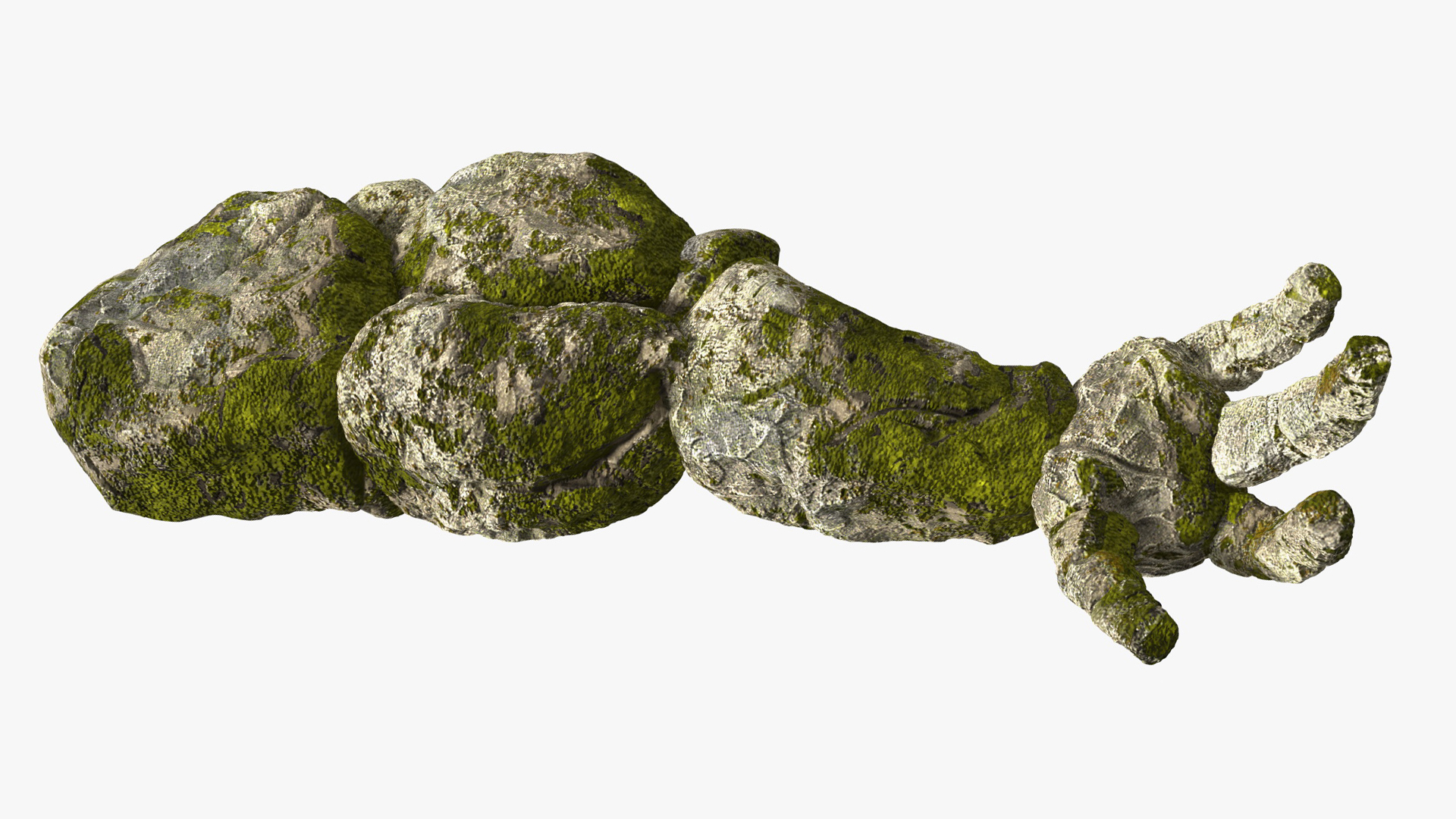 Stone Golem Hand Rigged for Cinema 4D 3D