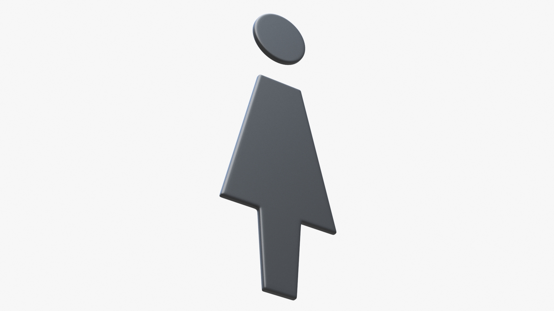 3D Women Restroom Symbol