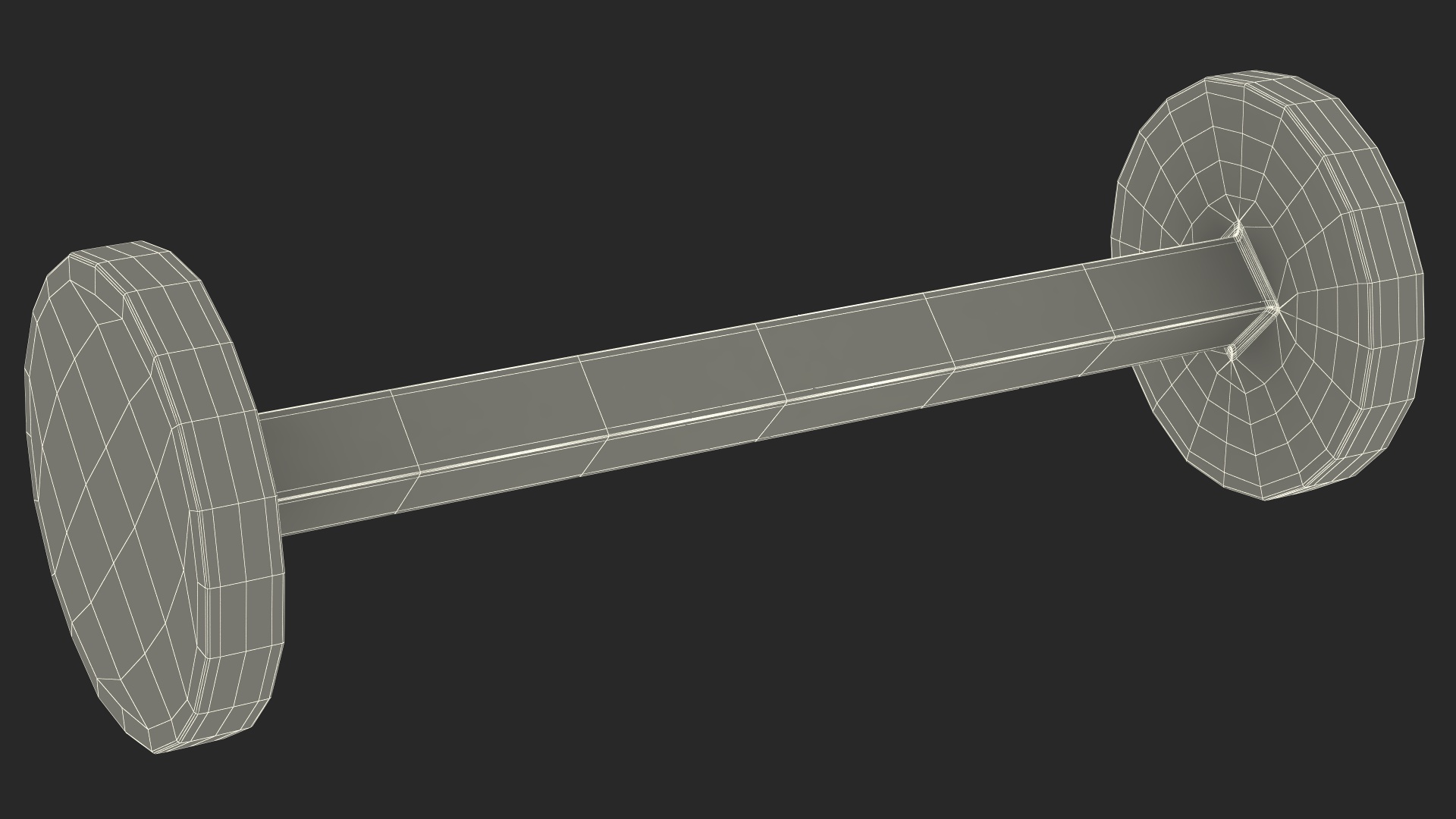 3D Naval Cannon Bar Shot Flat