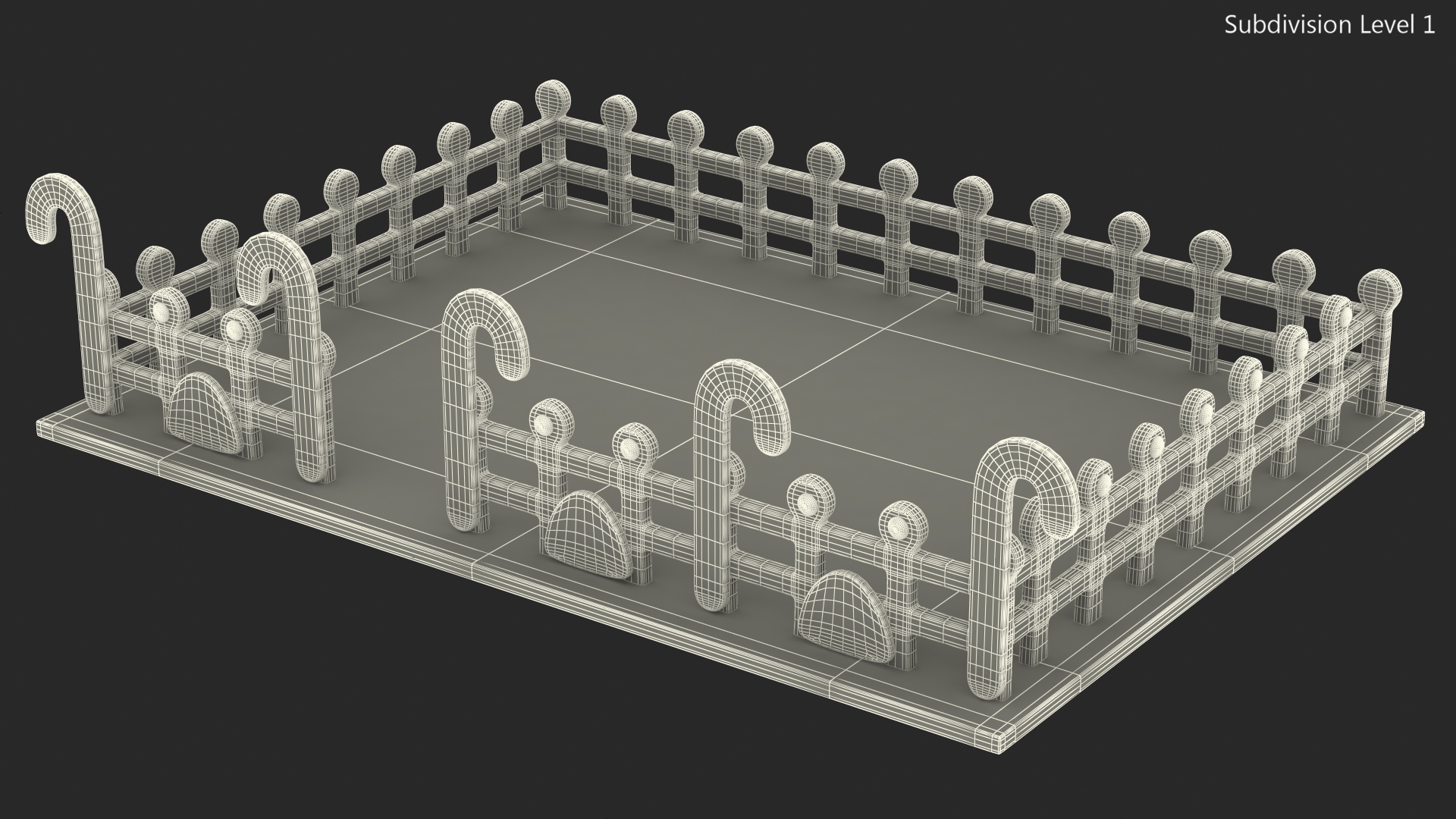 3D Cookie Dough Fence model