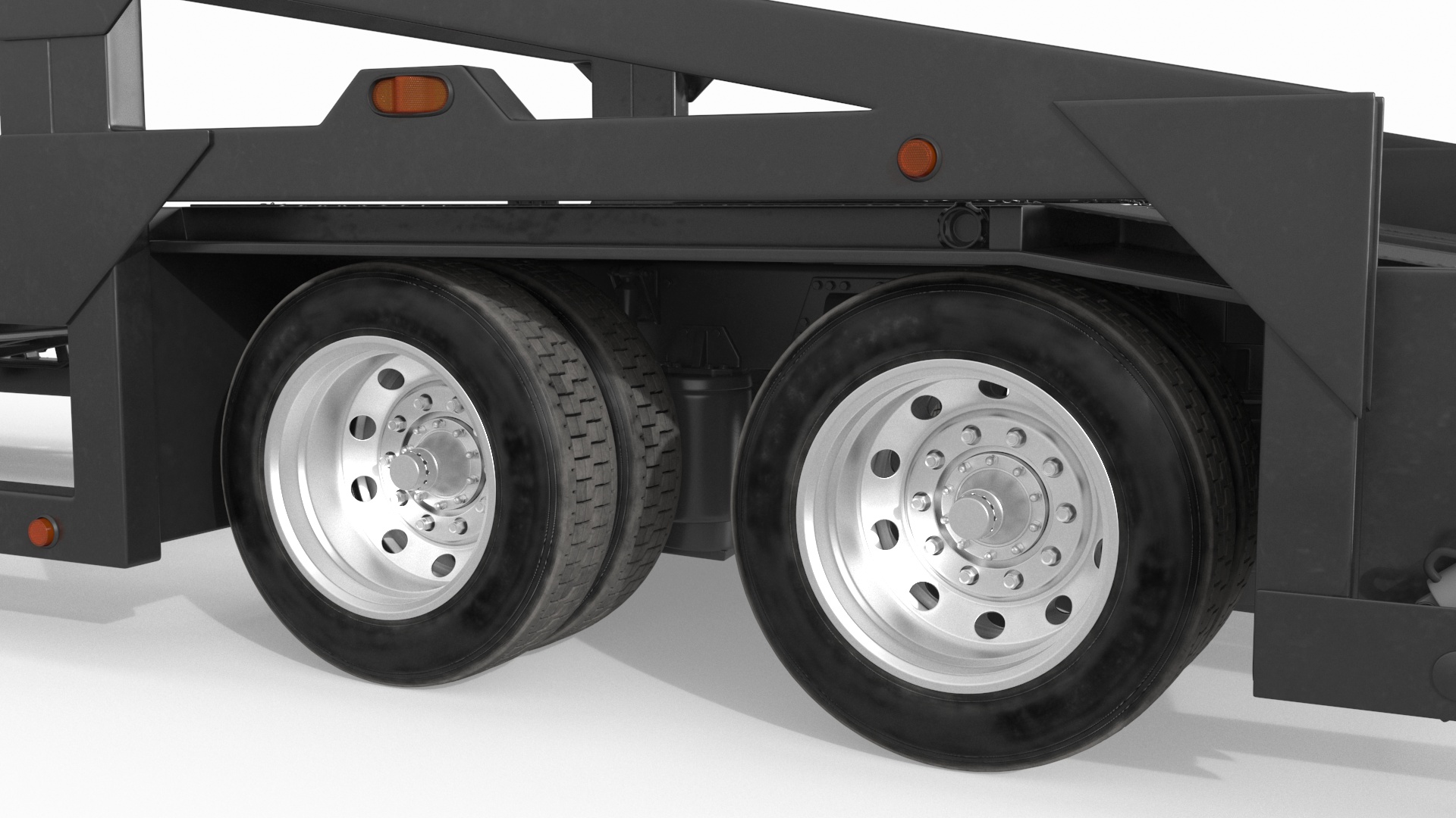 Freight Truck with Car Hauler Trailer 3D