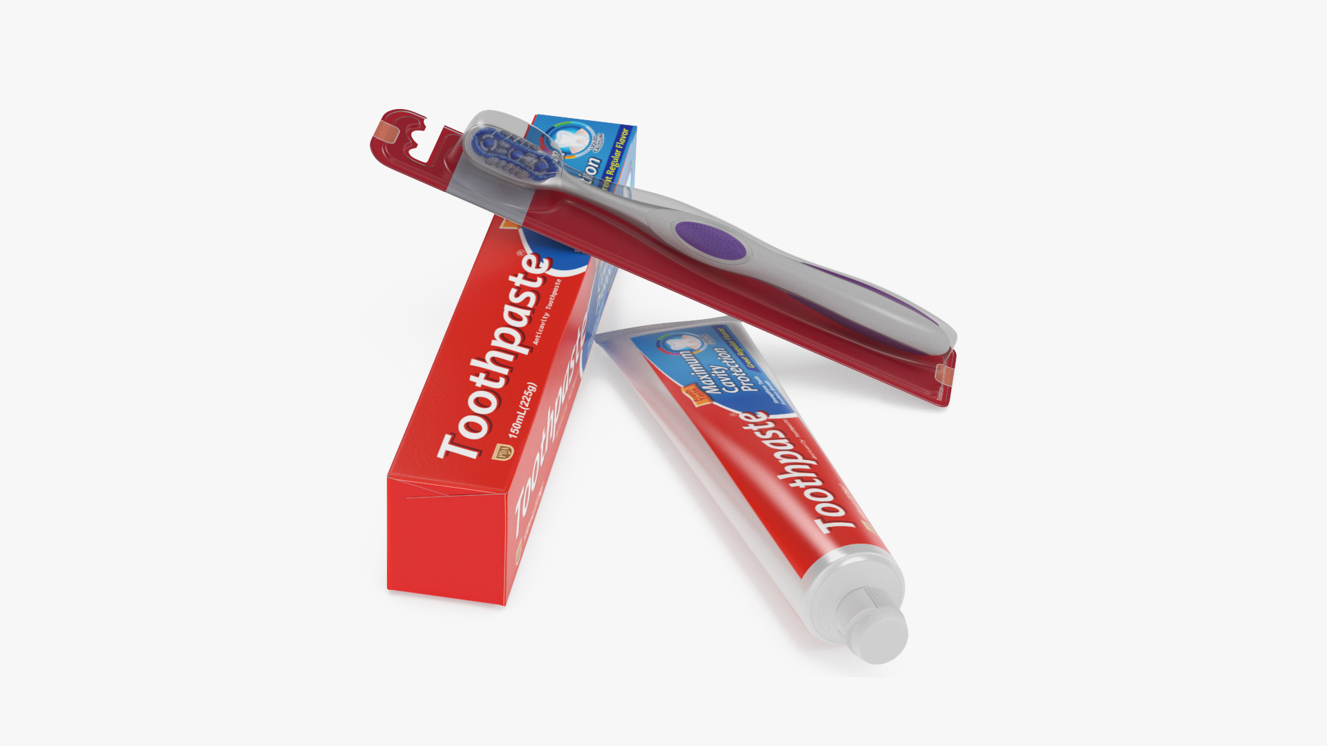 New Toothpaste and Toothbrush 3D model