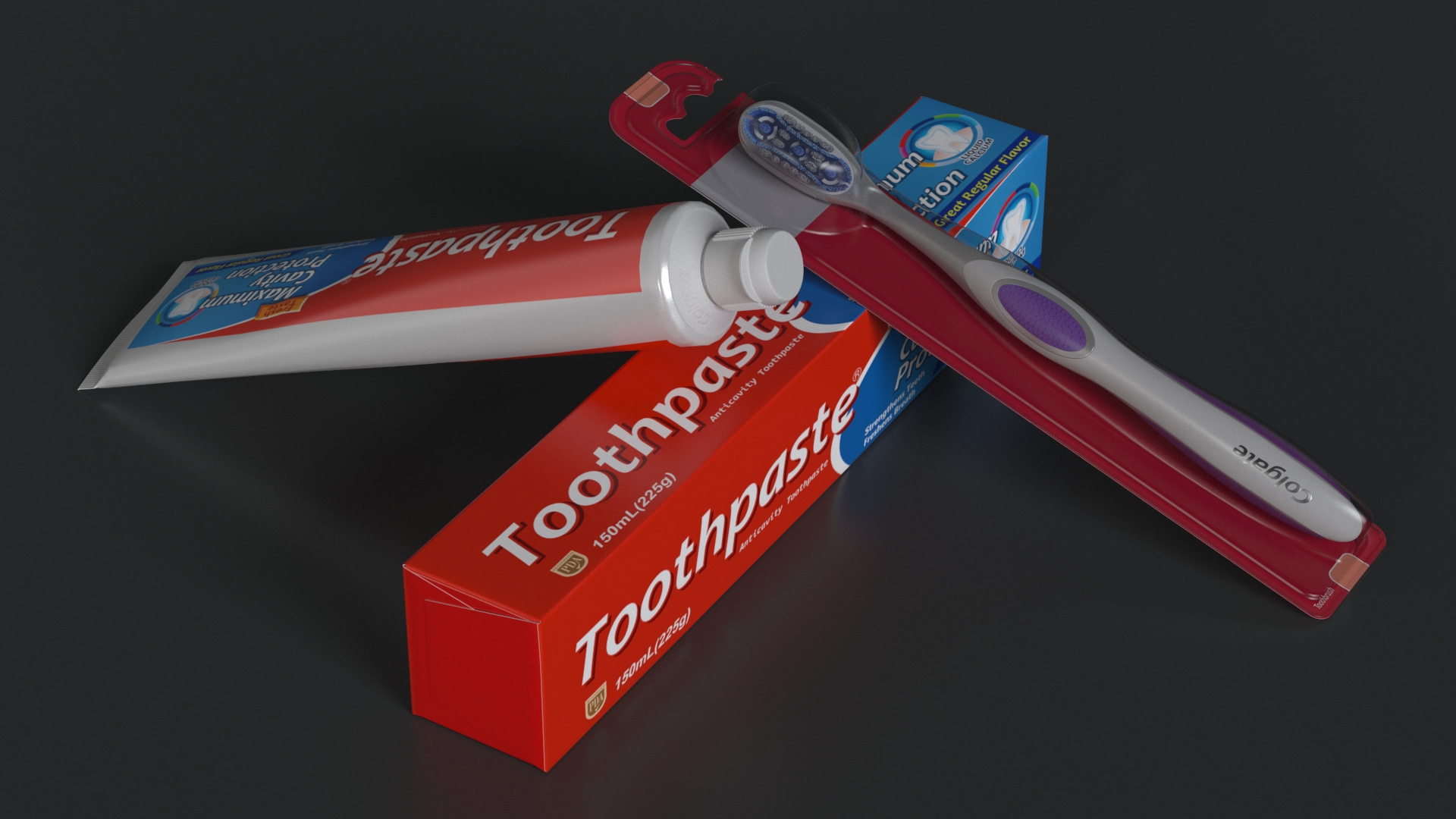 New Toothpaste and Toothbrush 3D model