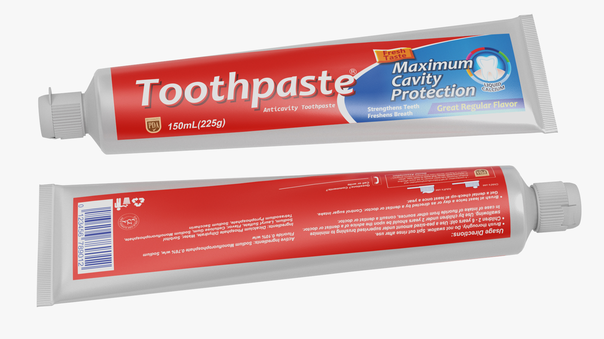 New Toothpaste and Toothbrush 3D model