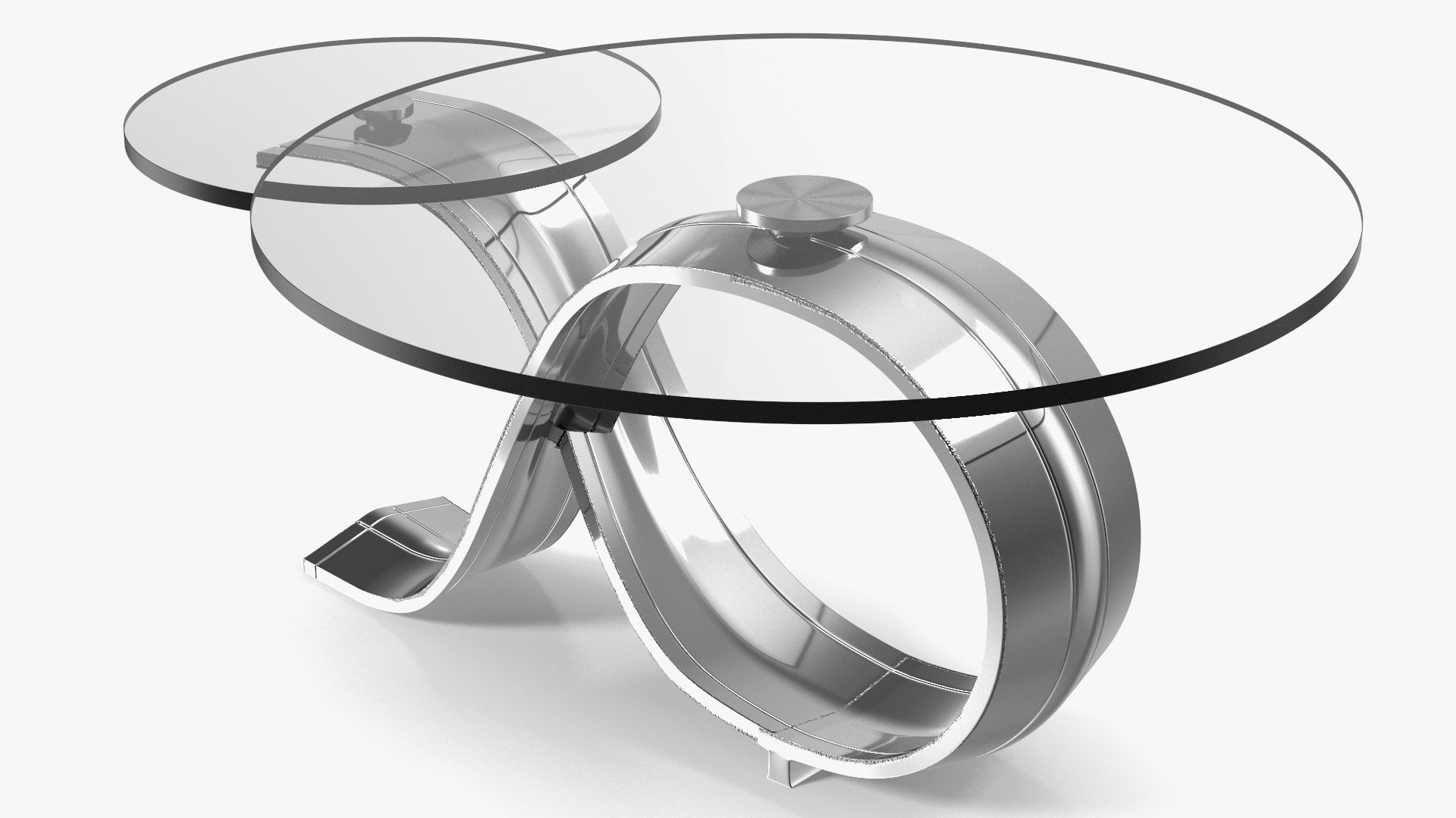 Glass Coffee Table Stainless Steel 3D model