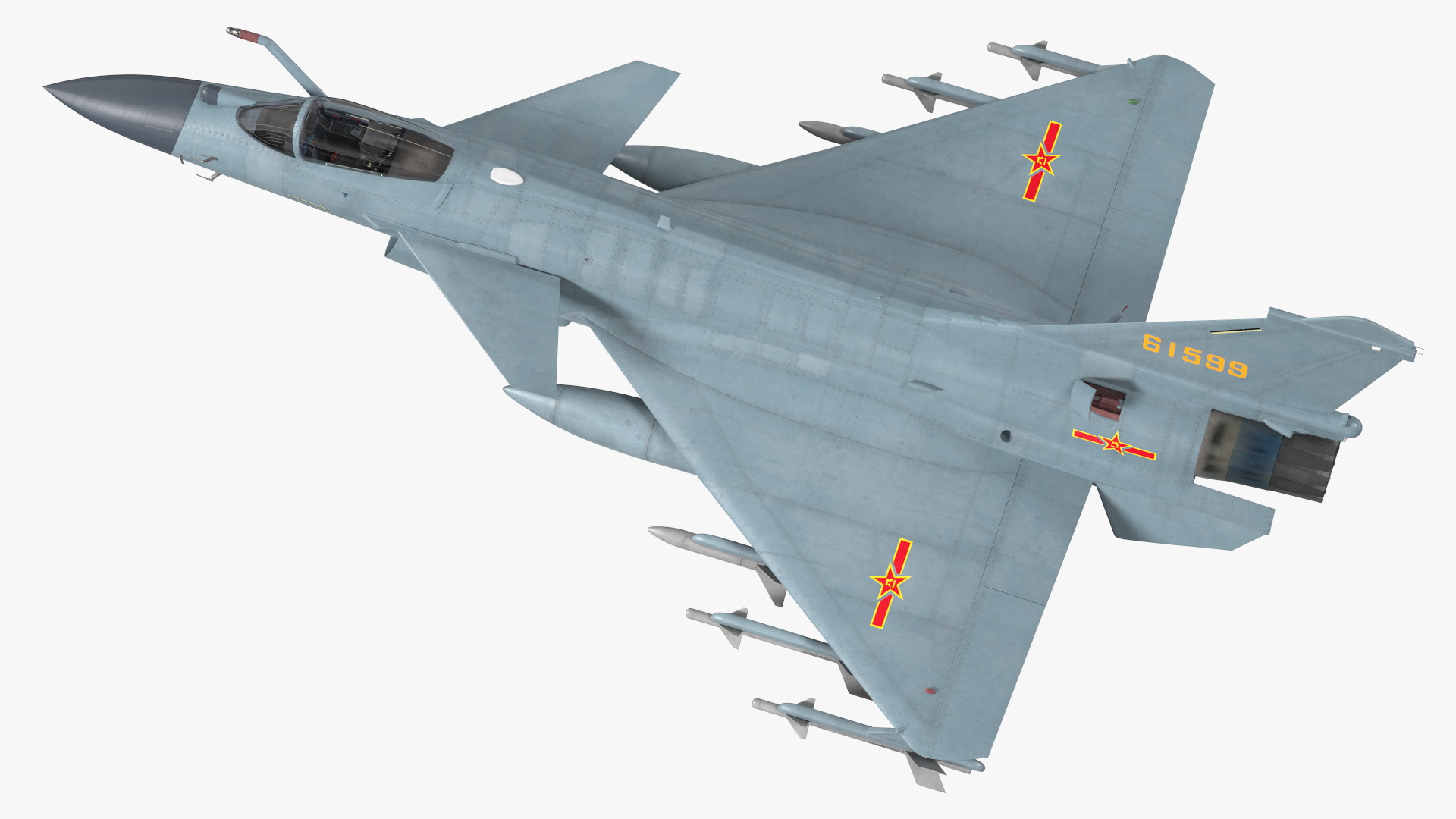 Chengdu J10 B Chinese Air Force Armed 3D