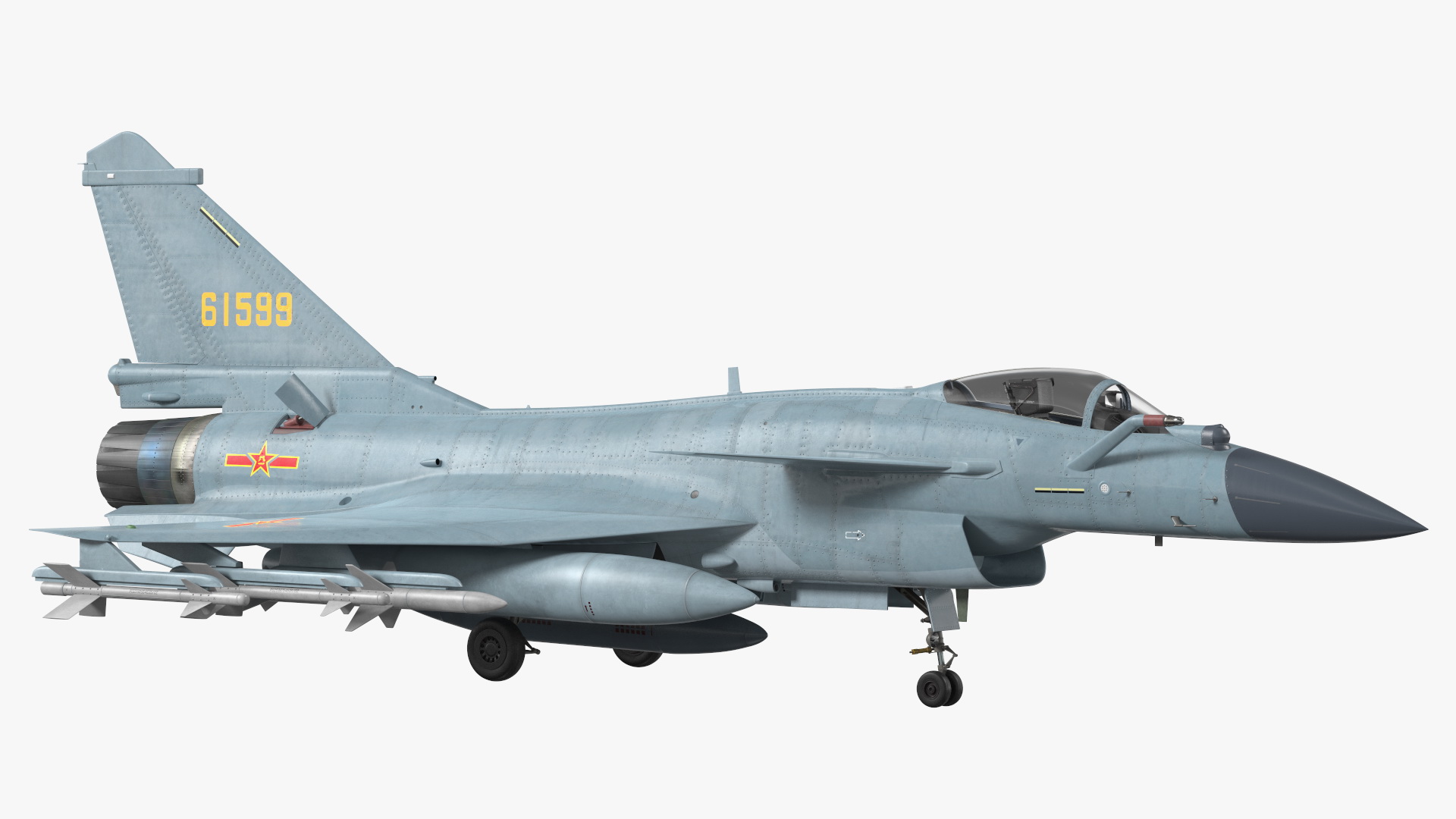 Chengdu J10 B Chinese Air Force Armed 3D