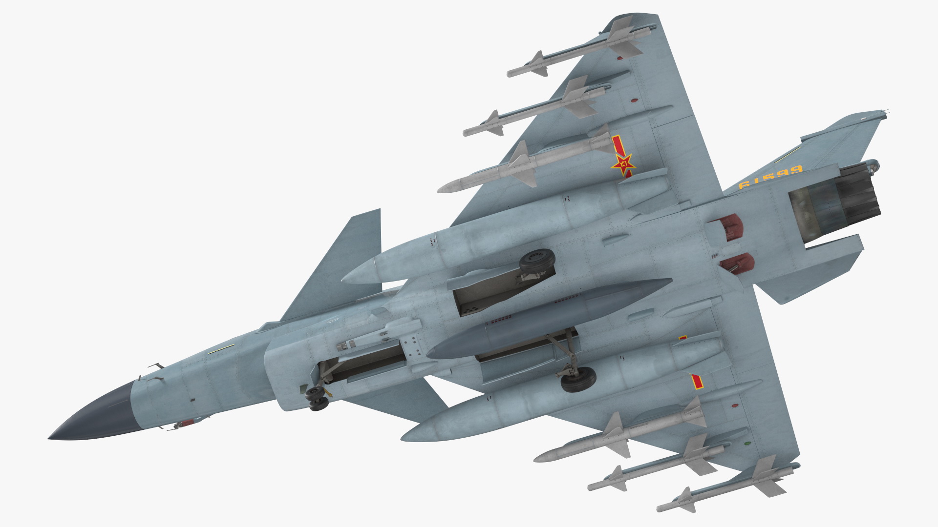 Chengdu J10 B Chinese Air Force Armed 3D