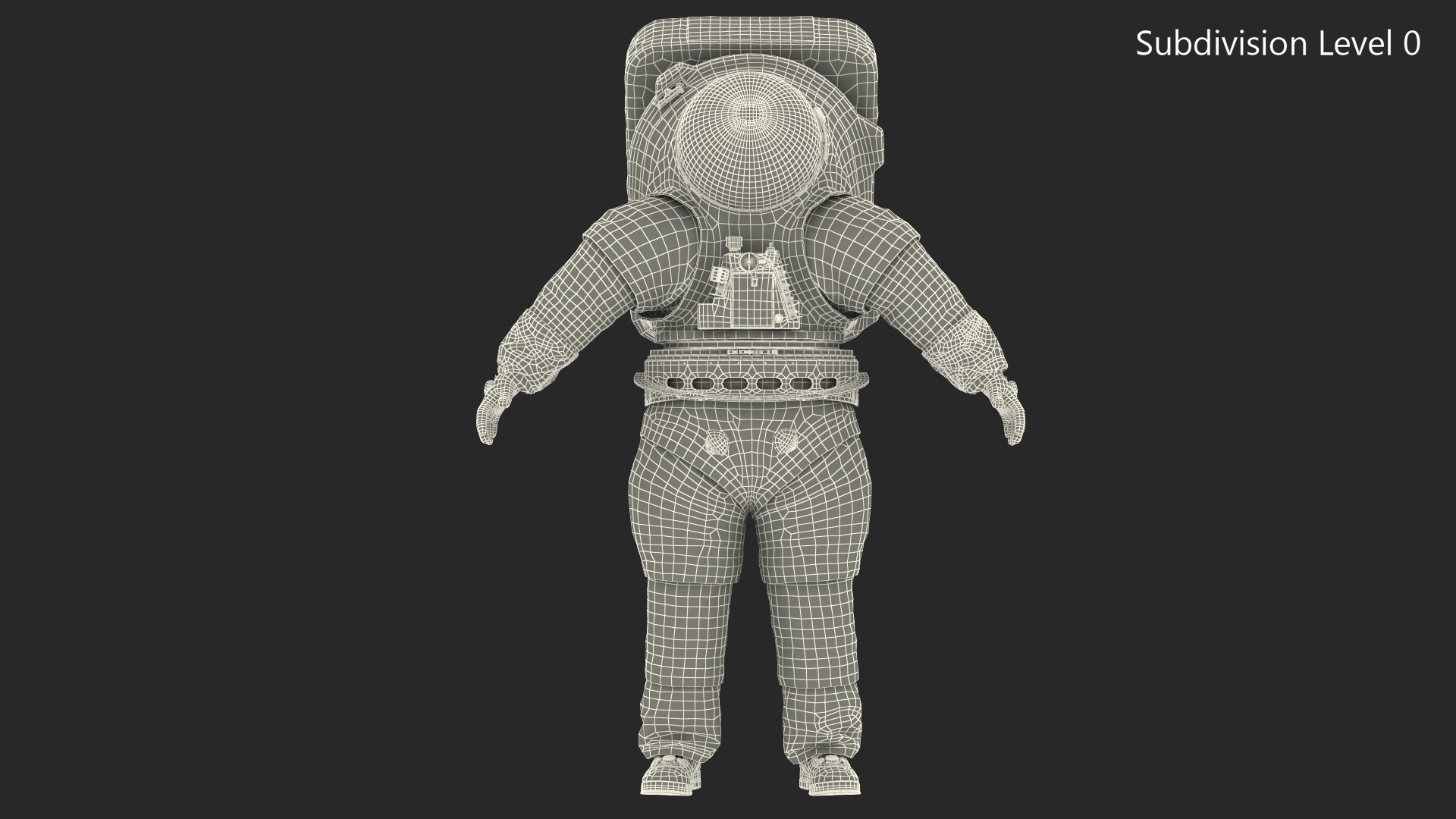 Spacesuit NASA Astronaut Artemis xEMU Rigged 3D model