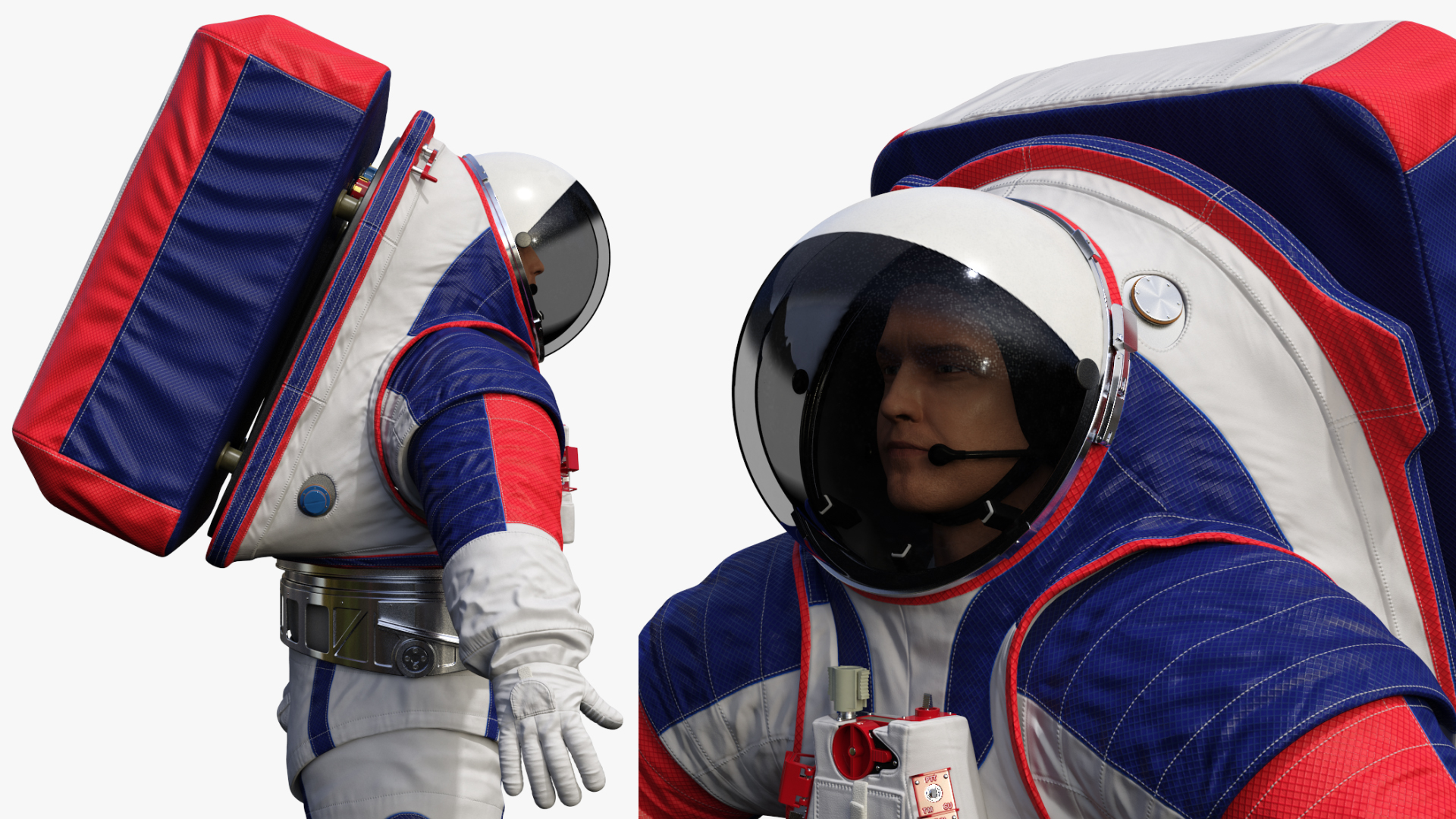 Spacesuit NASA Astronaut Artemis xEMU Rigged 3D model