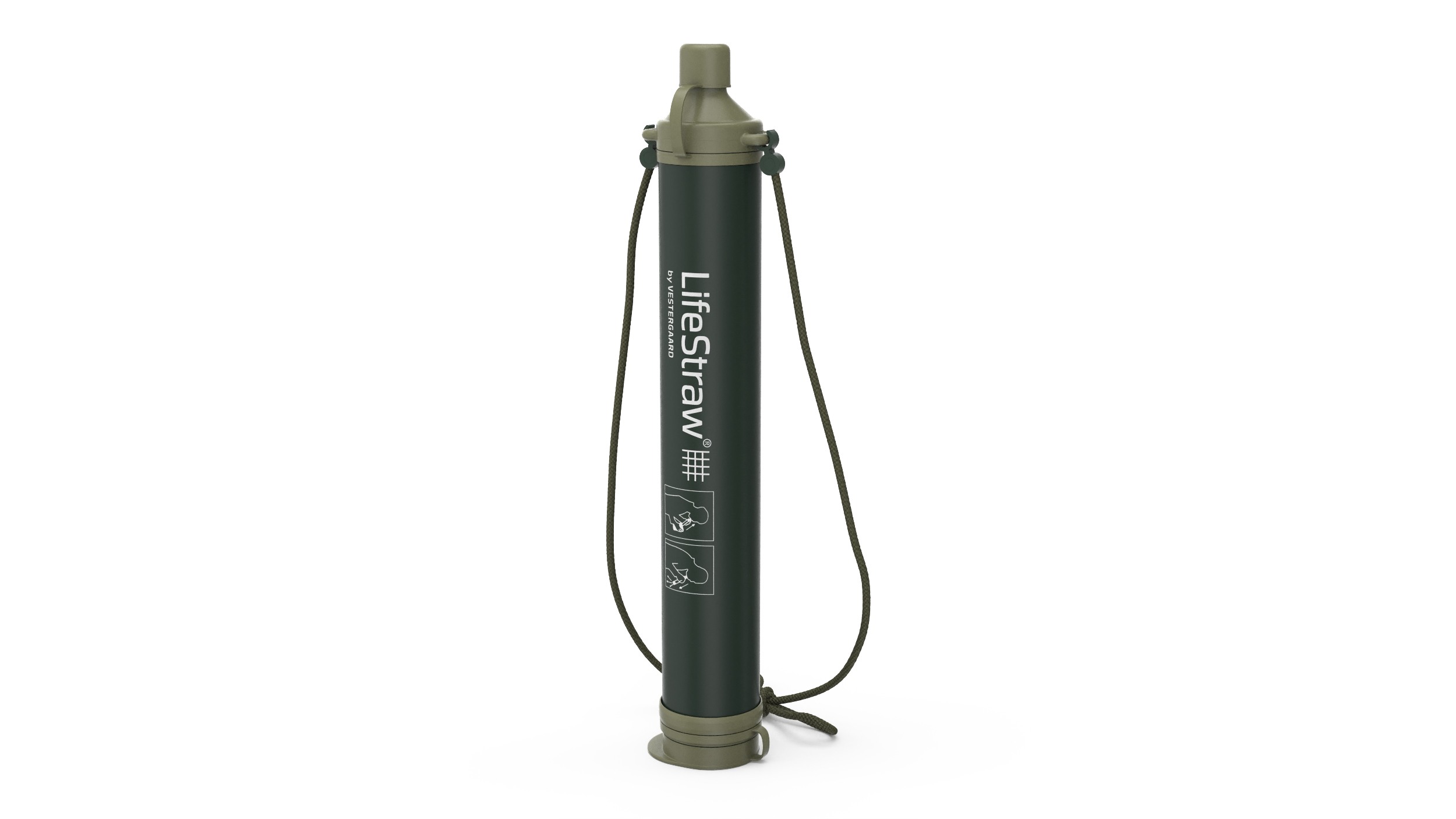 3D LifeStraw Water Filter Green model