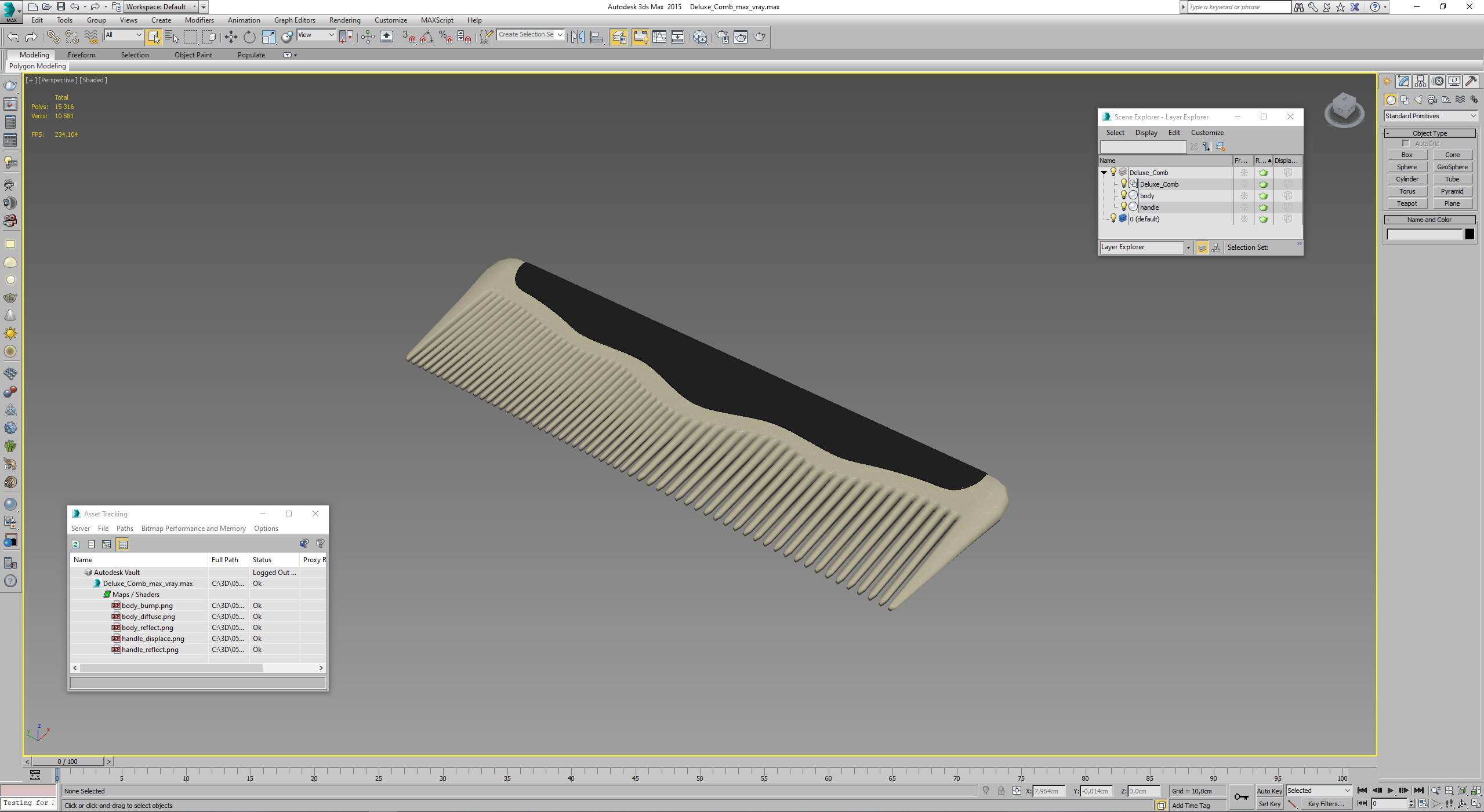 3D Deluxe Comb