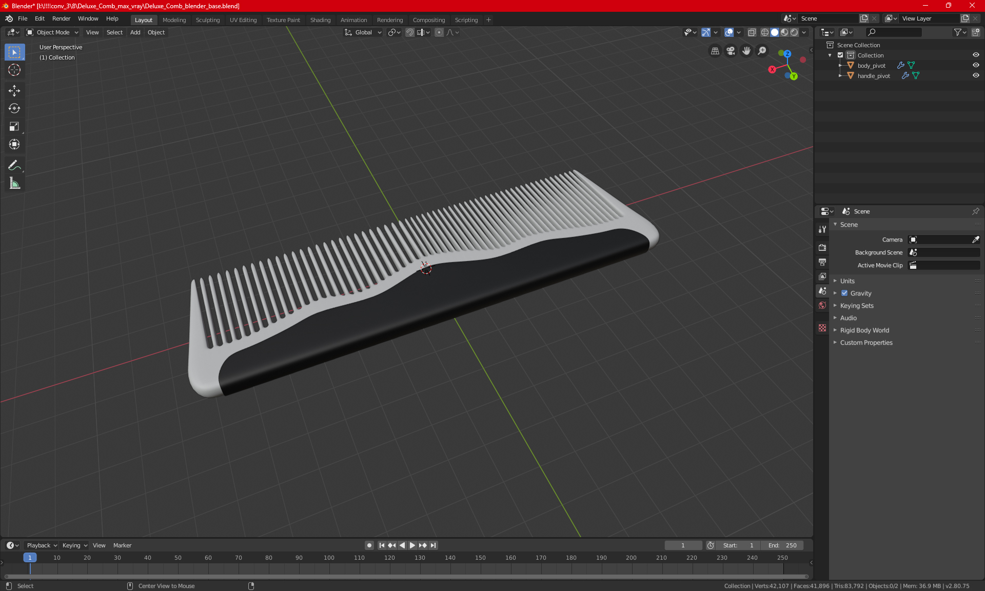 3D Deluxe Comb