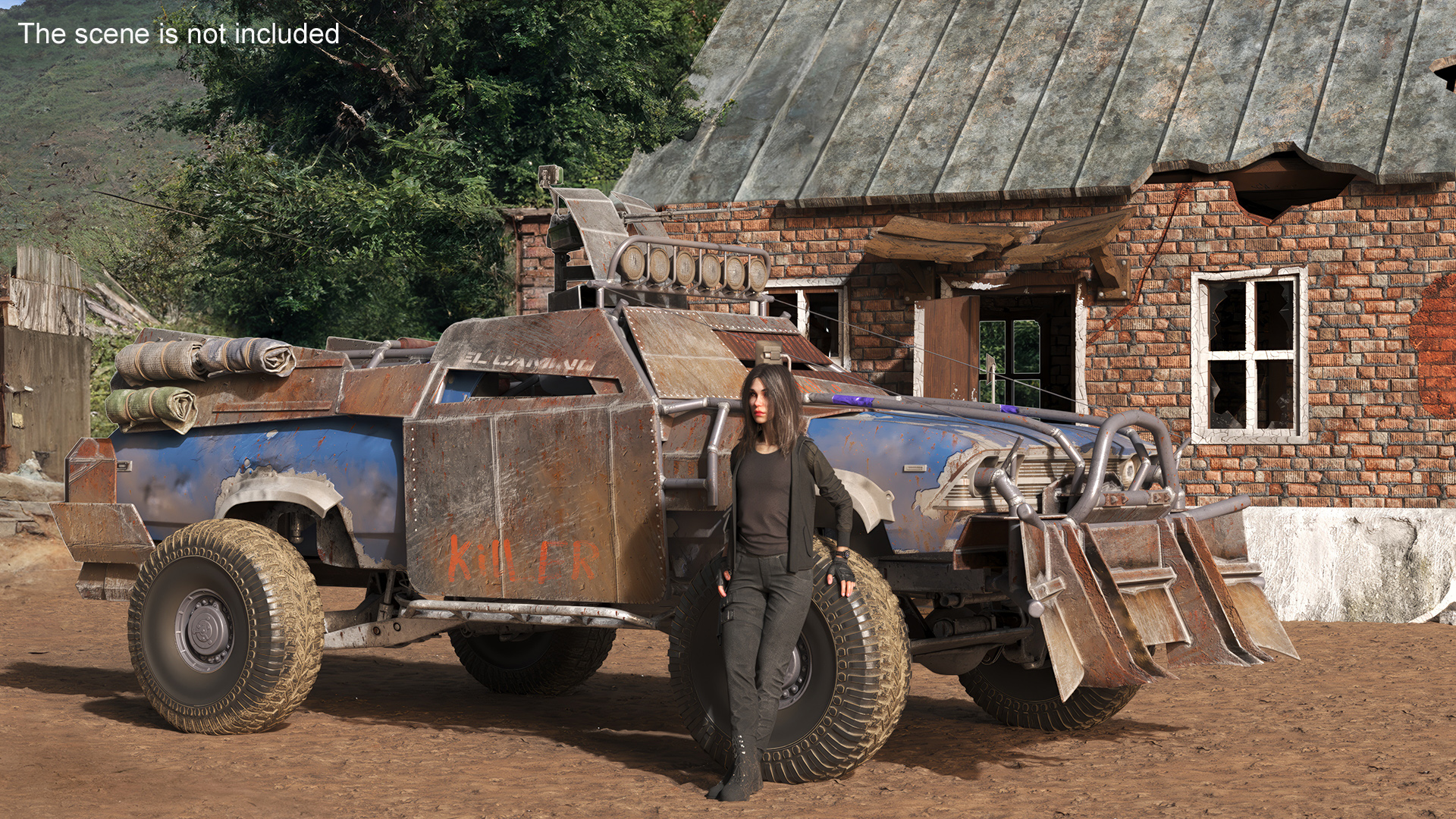 3D Post-Apocalyptic Survivor with Truck