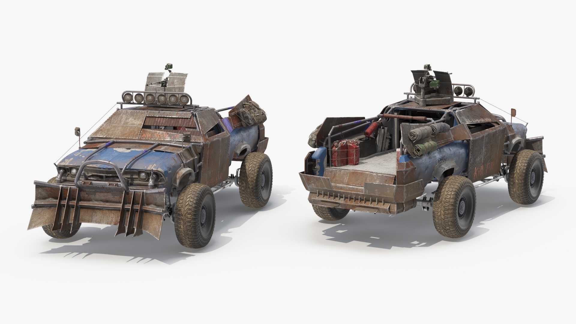 3D Post-Apocalyptic Survivor with Truck